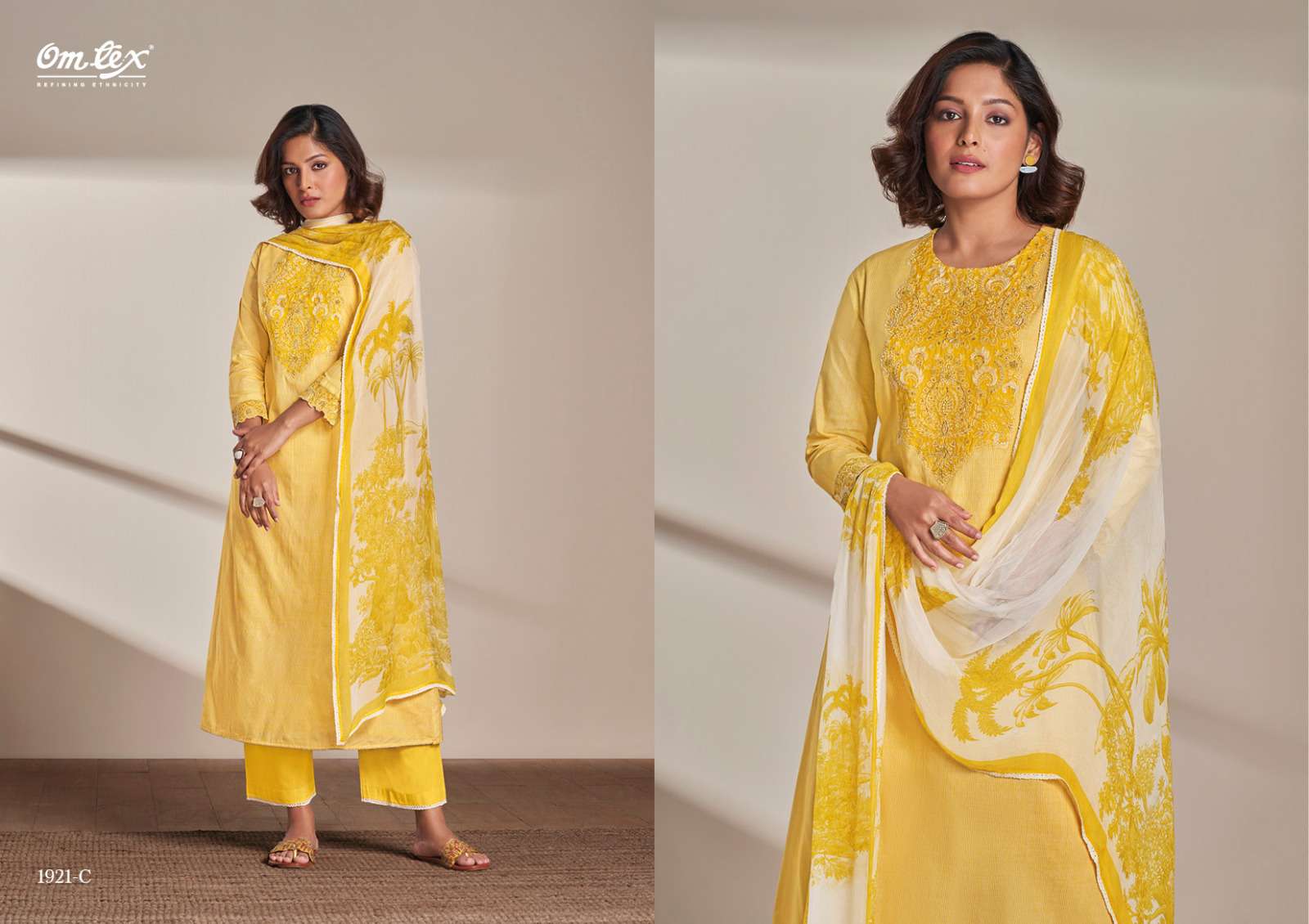 saisha by om tex stylish look designer top bottom with dupatta catalogue wholesale price surat 