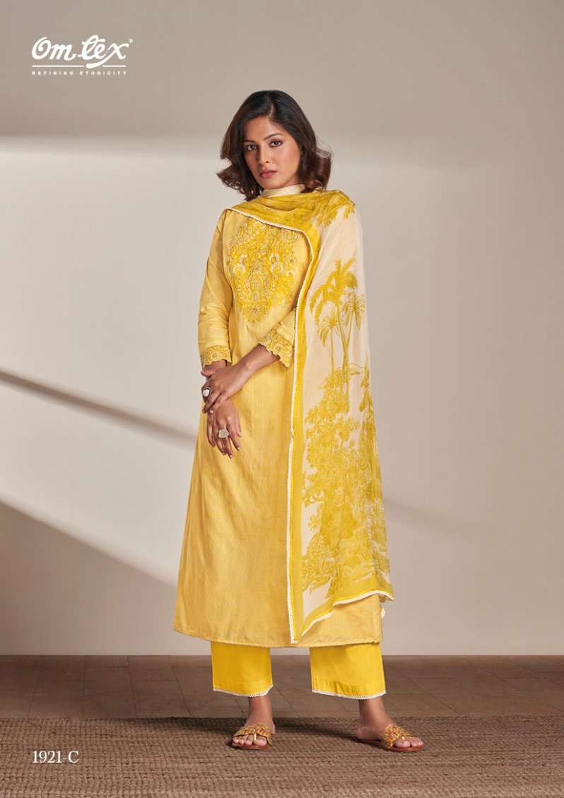 saisha by om tex stylish look designer top bottom with dupatta catalogue wholesale price surat 