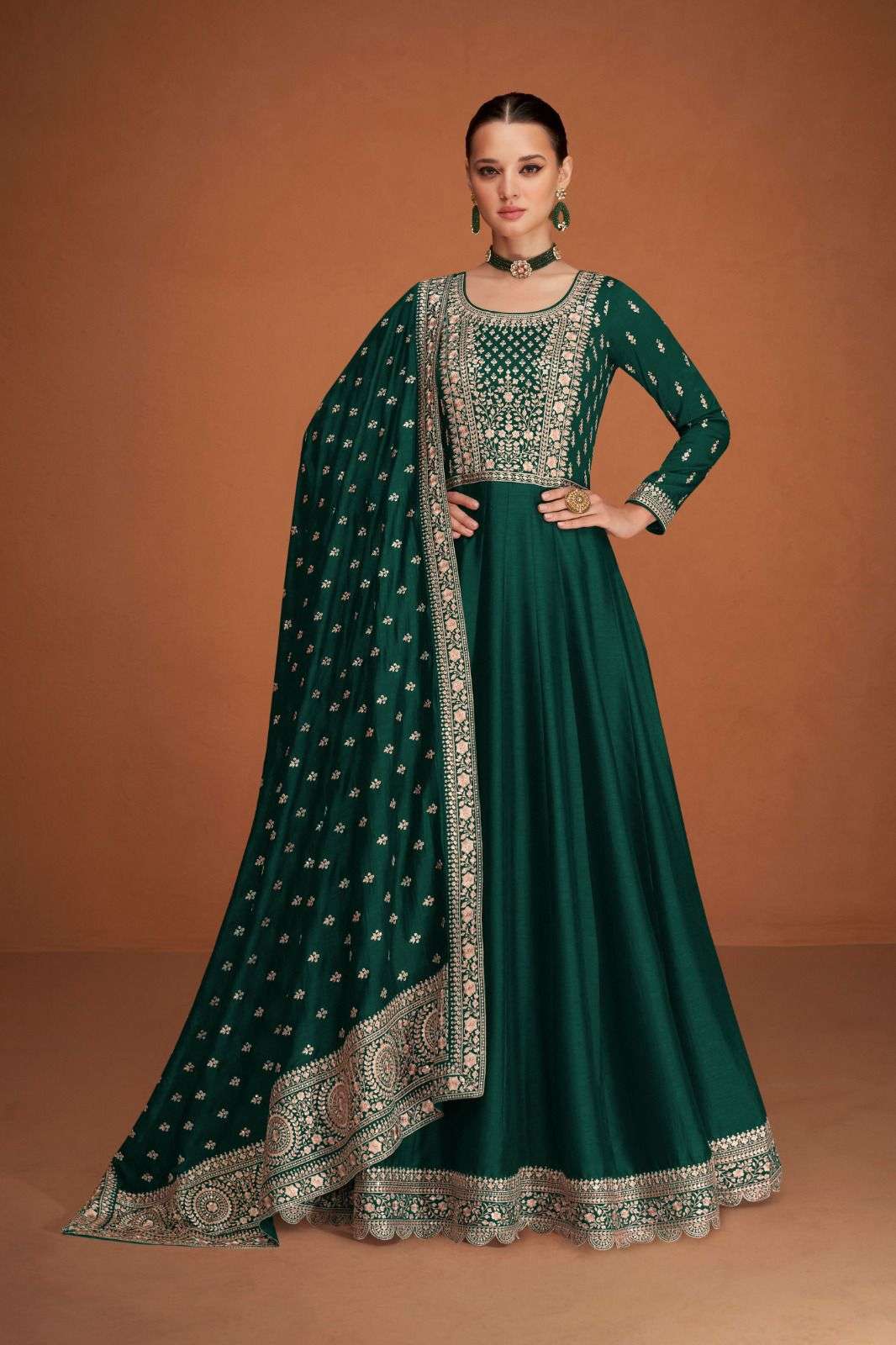 veera by aashirwad creation stylish look designer party wear dress latest catalogue design 2023 