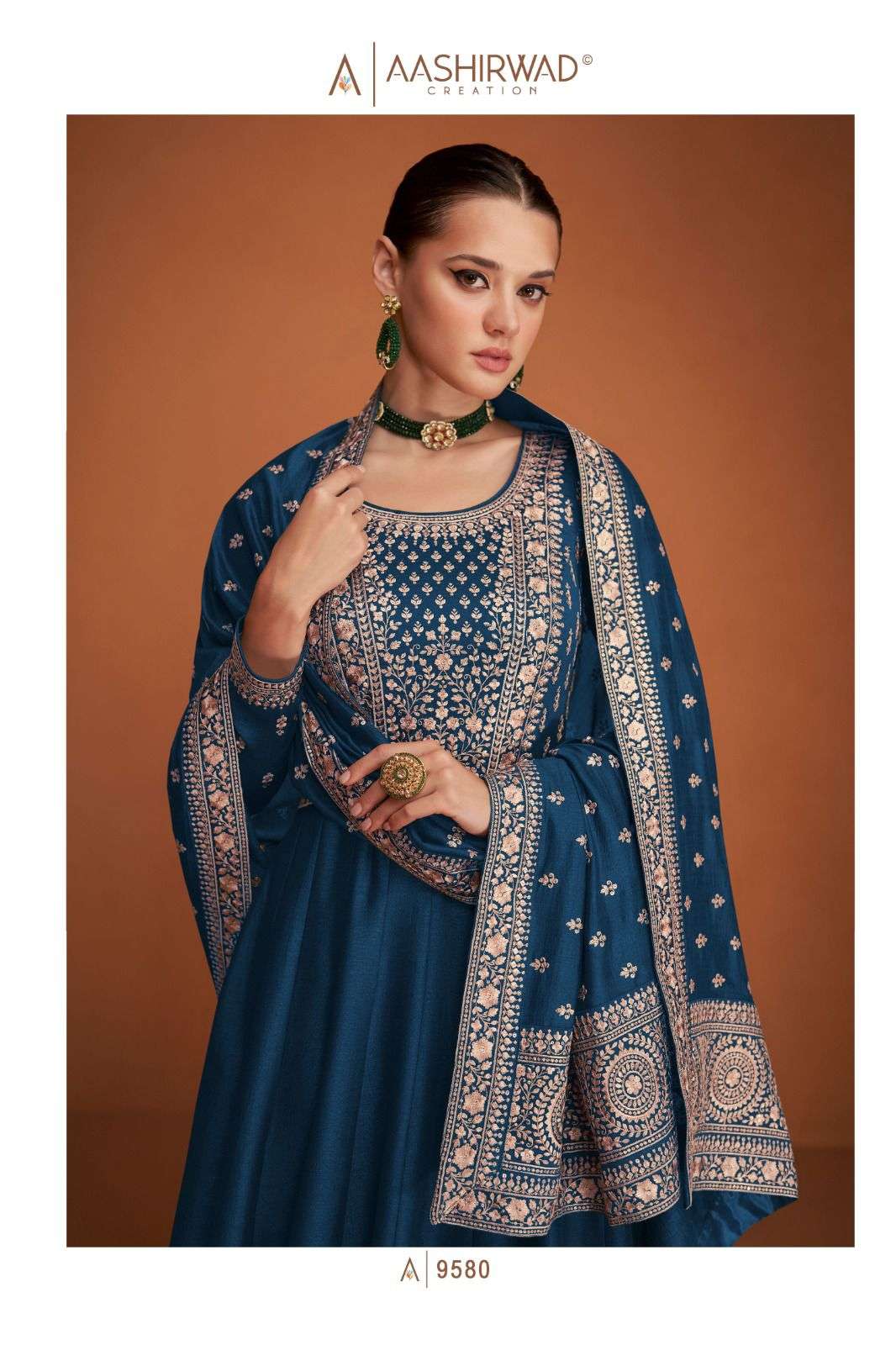 veera by aashirwad creation stylish look designer party wear dress latest catalogue design 2023 