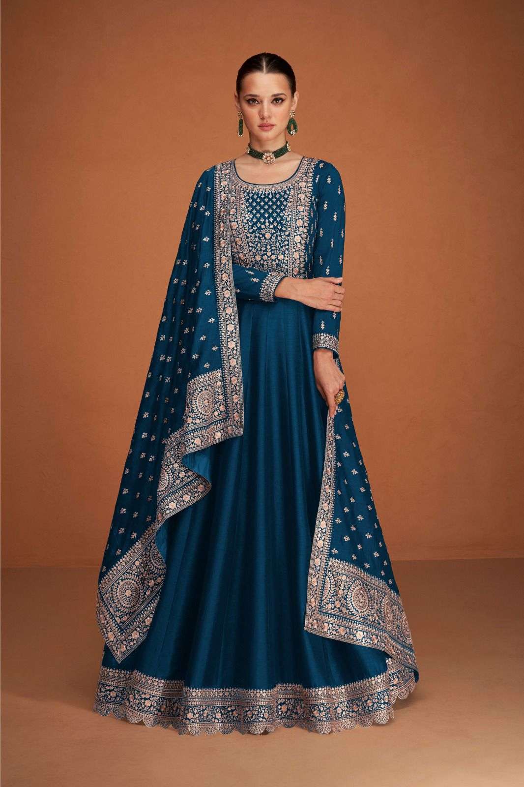 veera by aashirwad creation stylish look designer party wear dress latest catalogue design 2023 