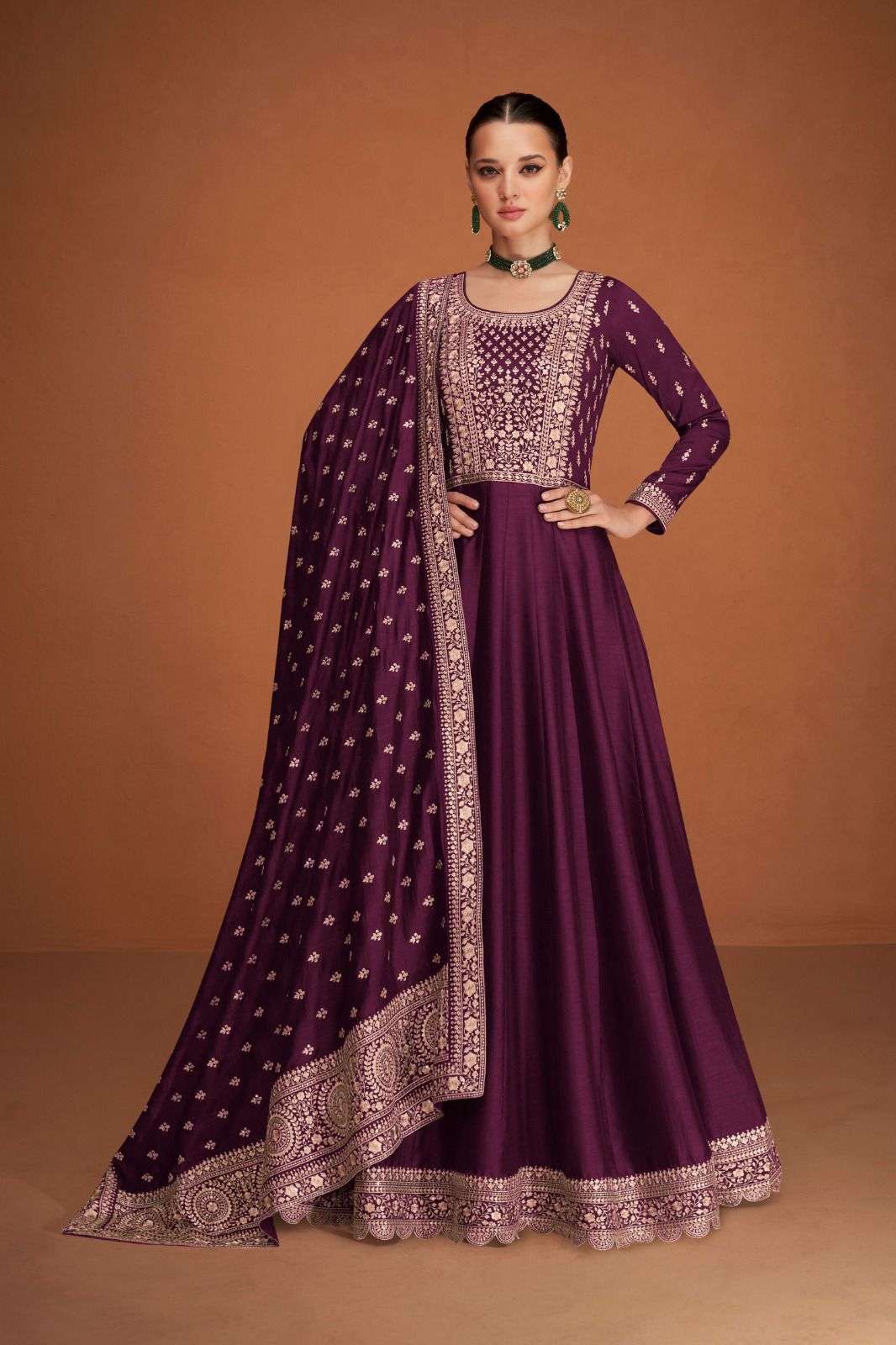 veera by aashirwad creation stylish look designer party wear dress latest catalogue design 2023 