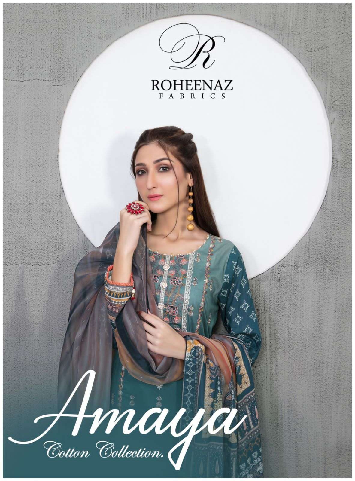 amaya by roheenaz fabrics pure cotton designer dress material catalogue wholesaler surat