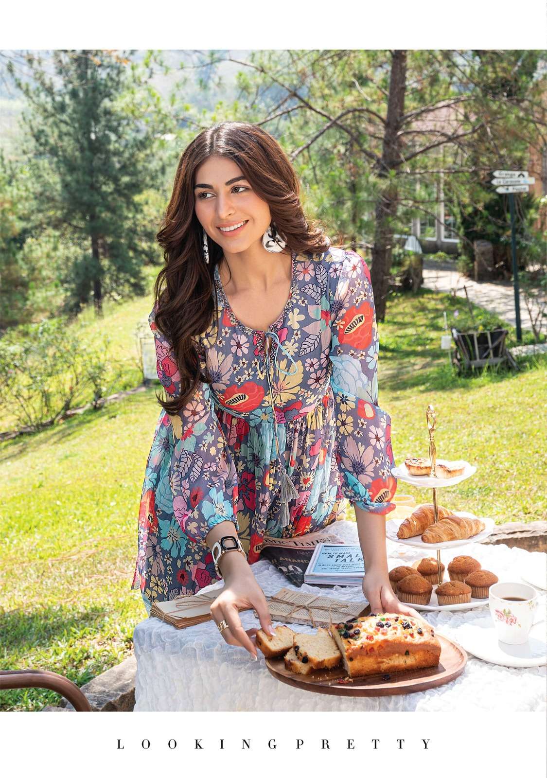 dream girl vol-2 by anju fabrics premium chiffon designer kurtis catalogue collection 2023