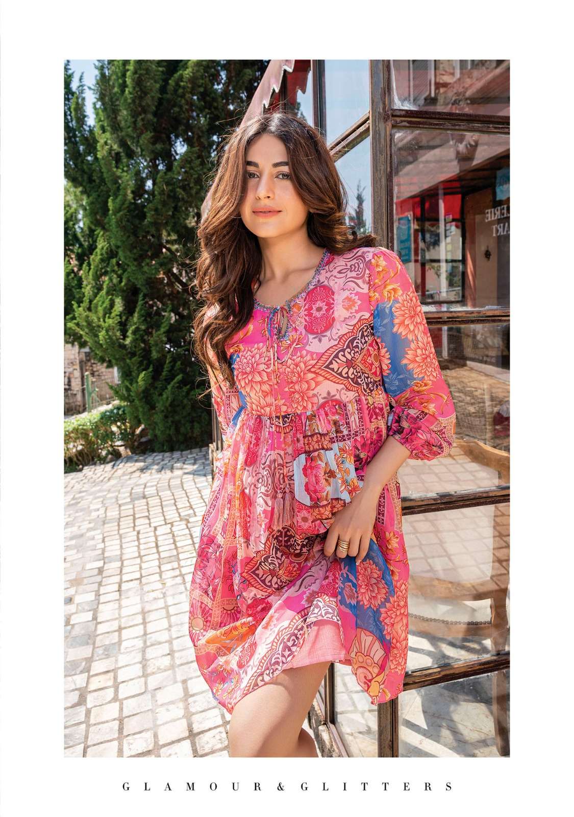 dream girl vol-2 by anju fabrics premium chiffon designer kurtis catalogue collection 2023