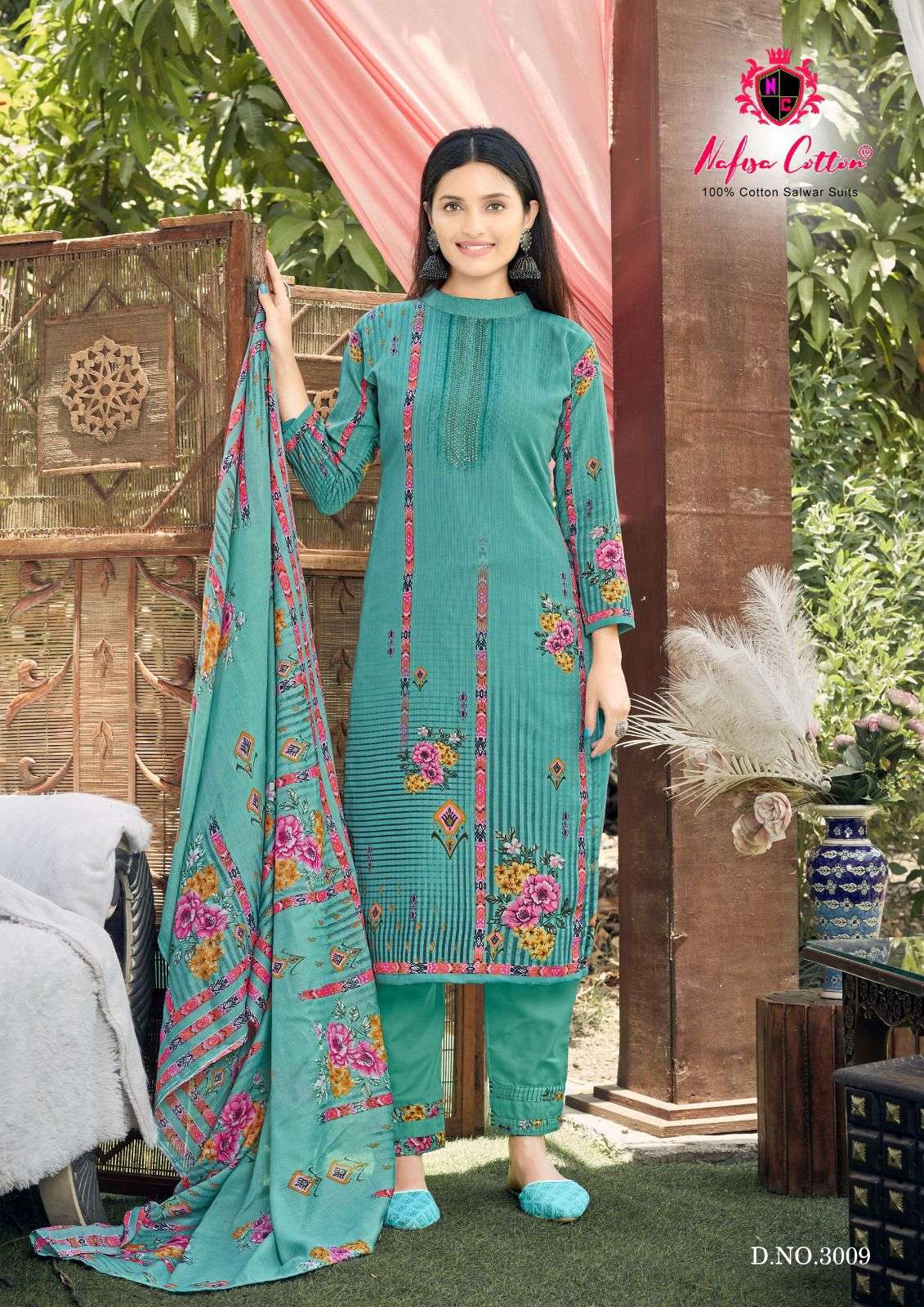 esra karachi suits vol-3 by nafisa cotton pure soft cotton designer salwar kameez catalogue manufacturer surat