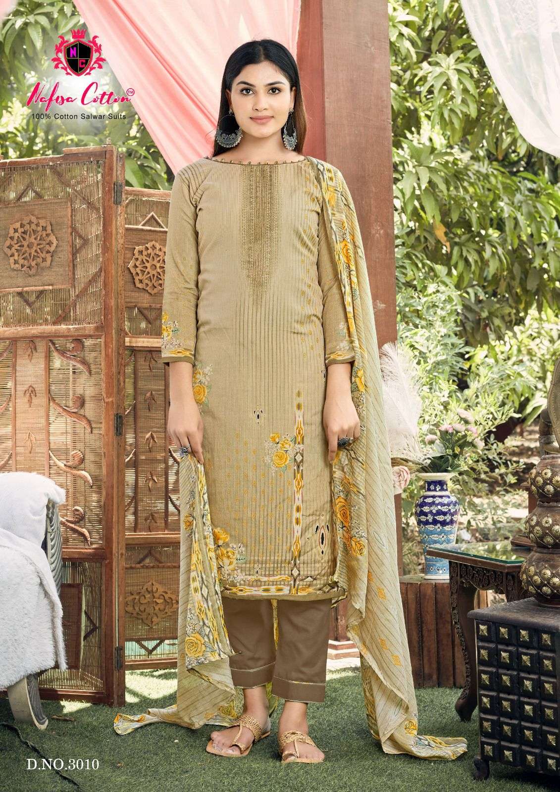 esra karachi suits vol-3 by nafisa cotton pure soft cotton designer salwar kameez catalogue manufacturer surat