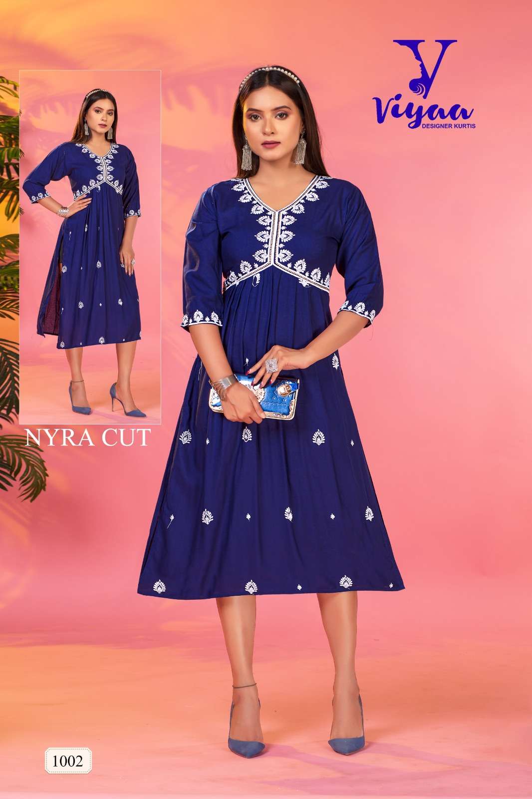 fusions vol-5 by viyaa designer nayra cut designer kurtis catalogue wholesale price surat