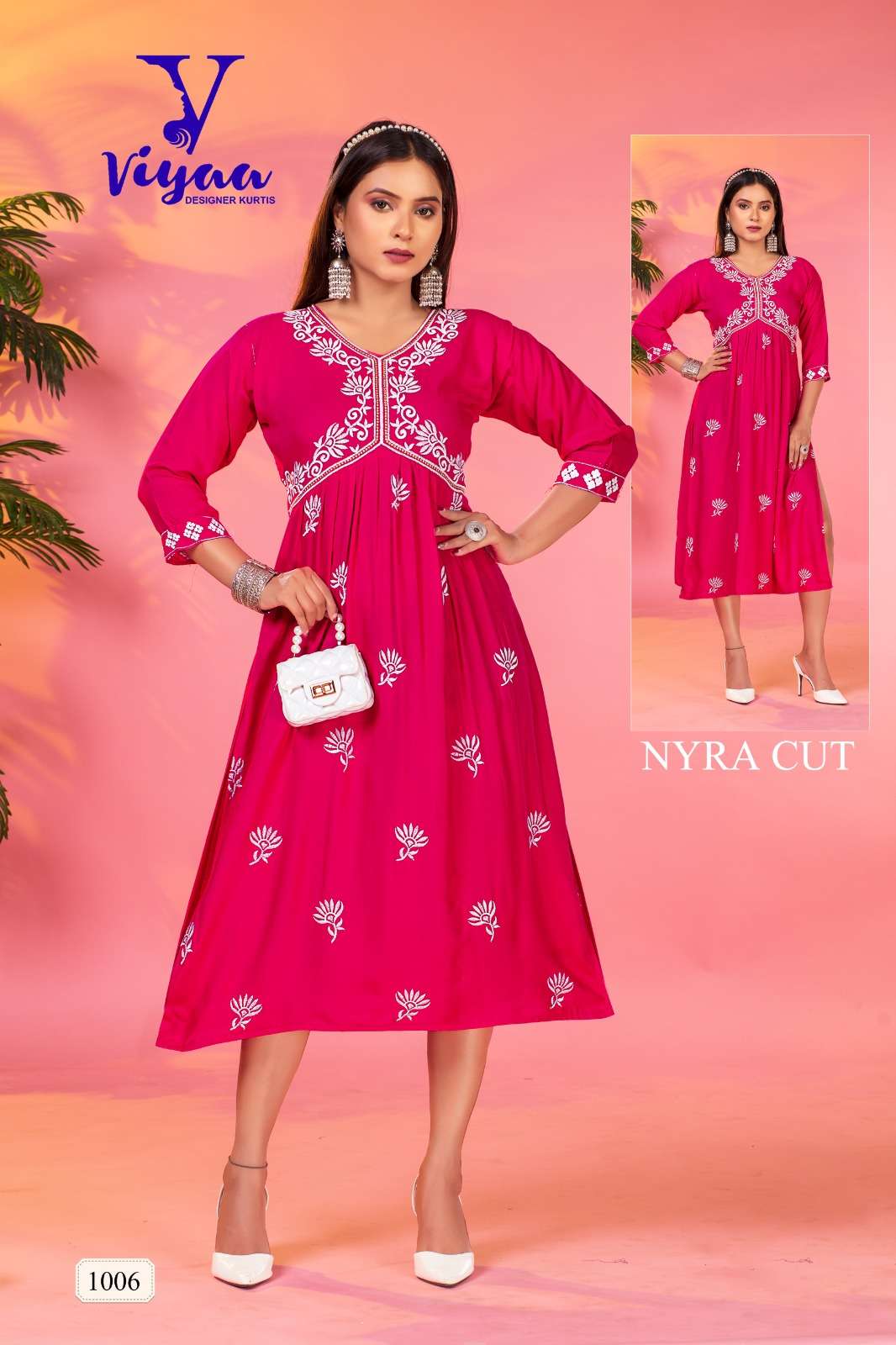 fusions vol-5 by viyaa designer nayra cut designer kurtis catalogue wholesale price surat