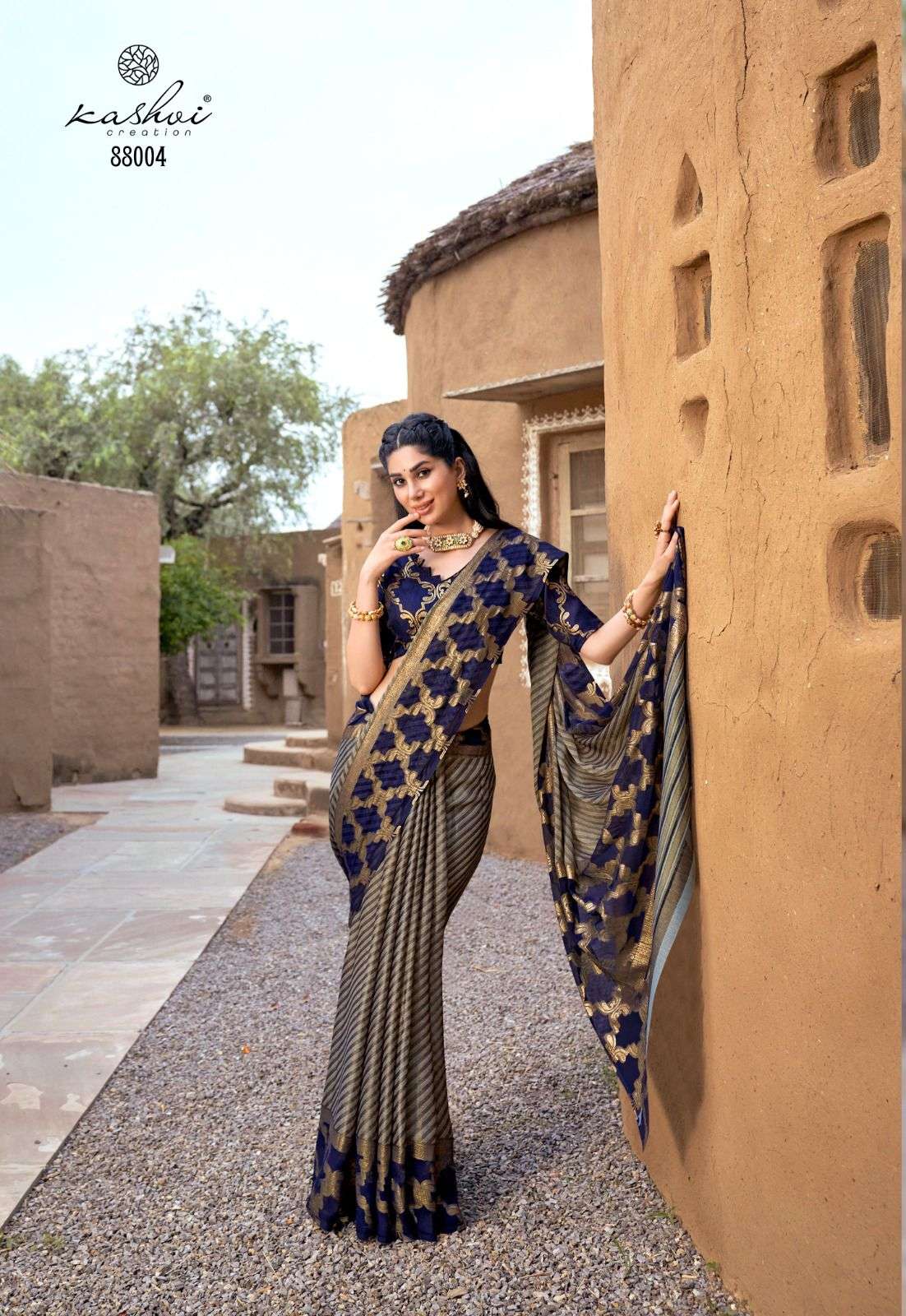 krishna by kashvi creation latest designer saree catalogue wholesaler surat