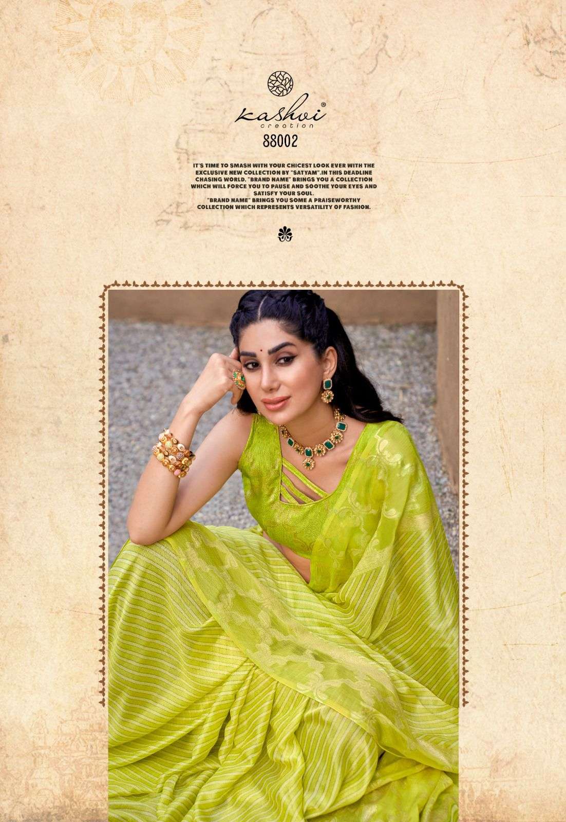 krishna by kashvi creation latest designer saree catalogue wholesaler surat