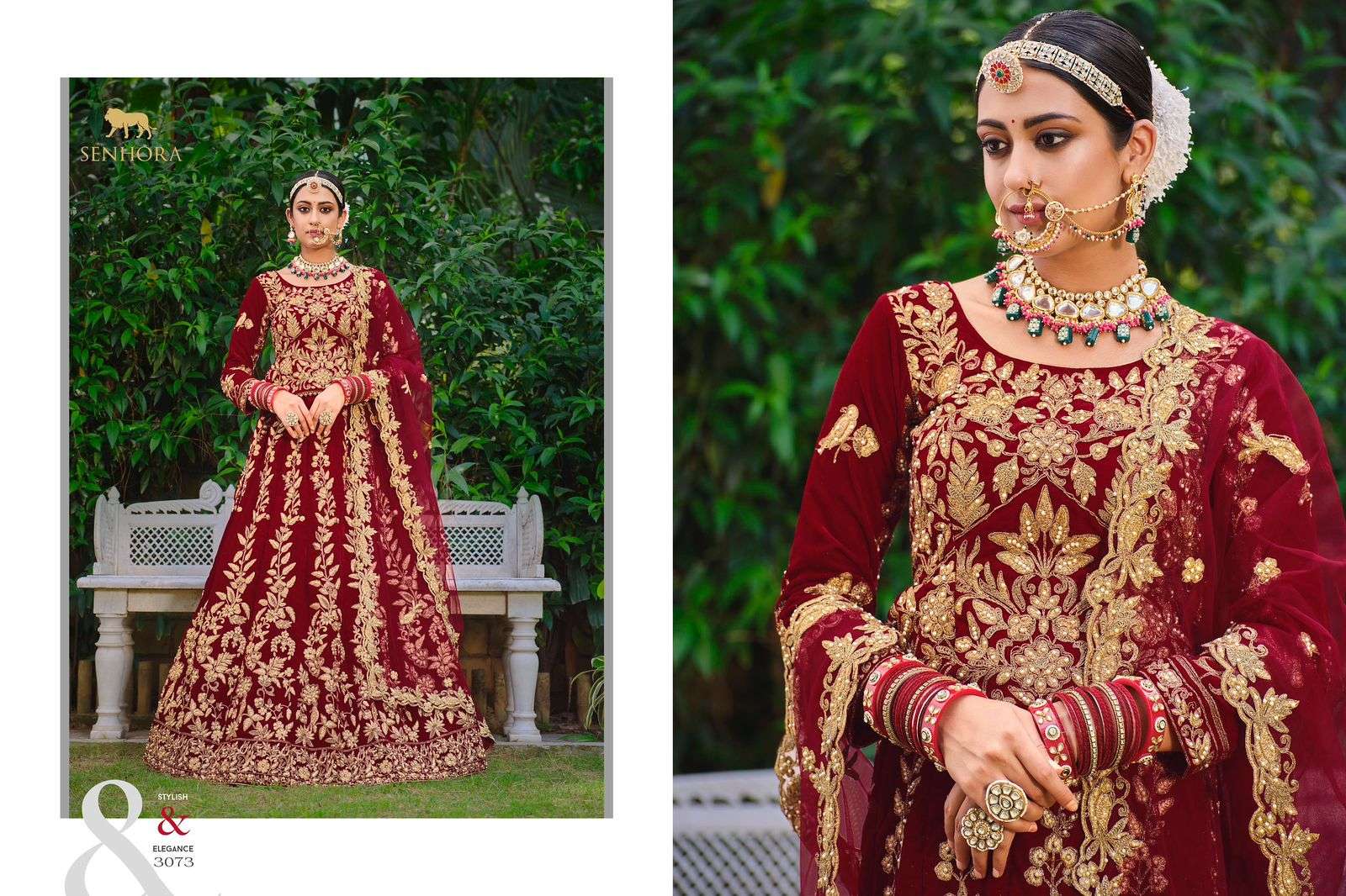 Buy Green Organza Embroidered Indian Wedding Lehenga | Gunj Fashion