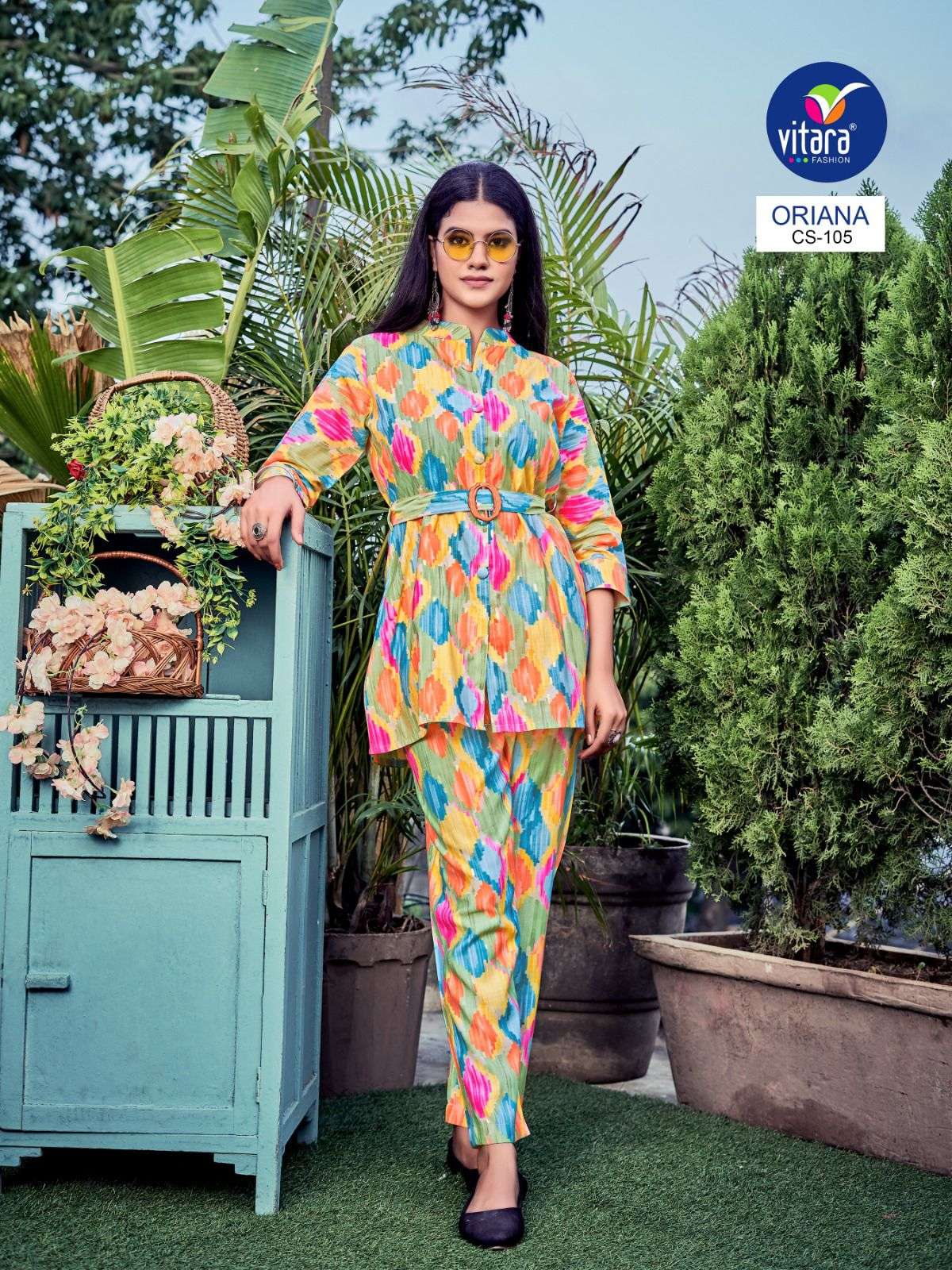 oriana by vitara fashion trendy designer cord set catalogue wholesaler surat