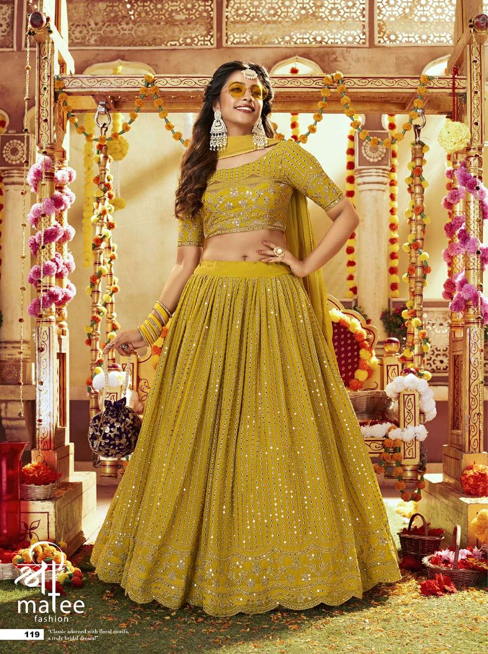 shreematee anaya 117-120 series function special designer lehenga catalogue online price surat