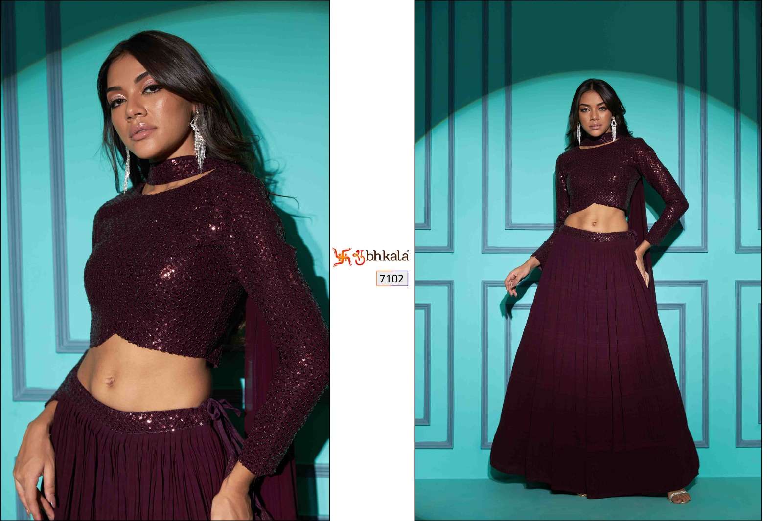 shubhkala vol-14 by shubhkala georgette designer party wear lehenga choli latest catalogue surat