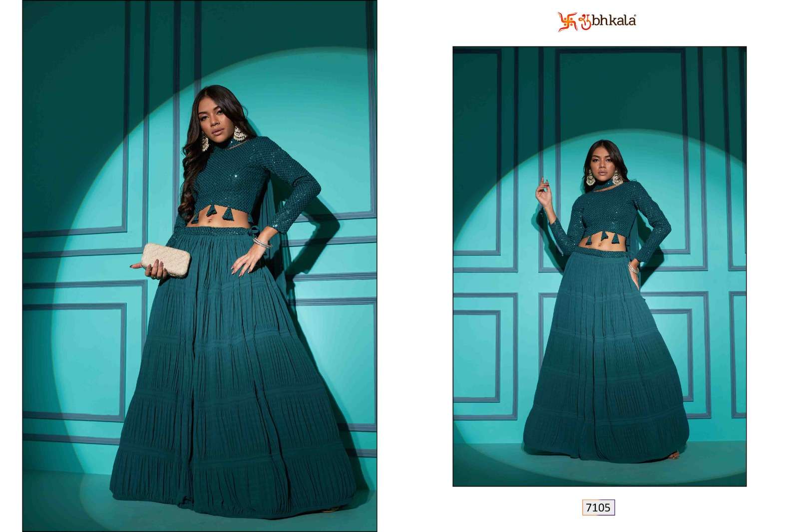 shubhkala vol-14 by shubhkala georgette designer party wear lehenga choli latest catalogue surat