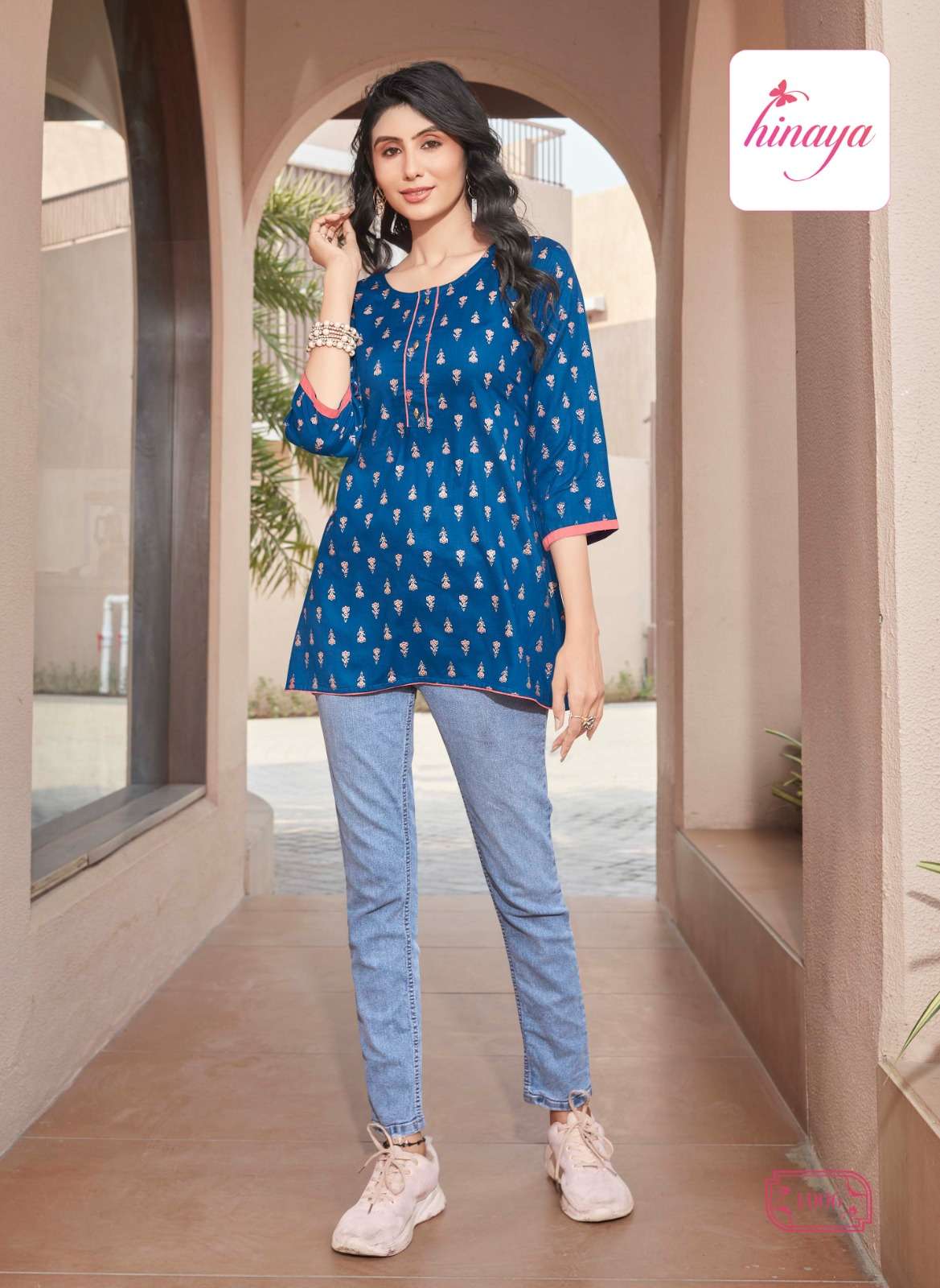 trendz vol-30 by hinaya fancy western rayon short tops catalogue design 2023