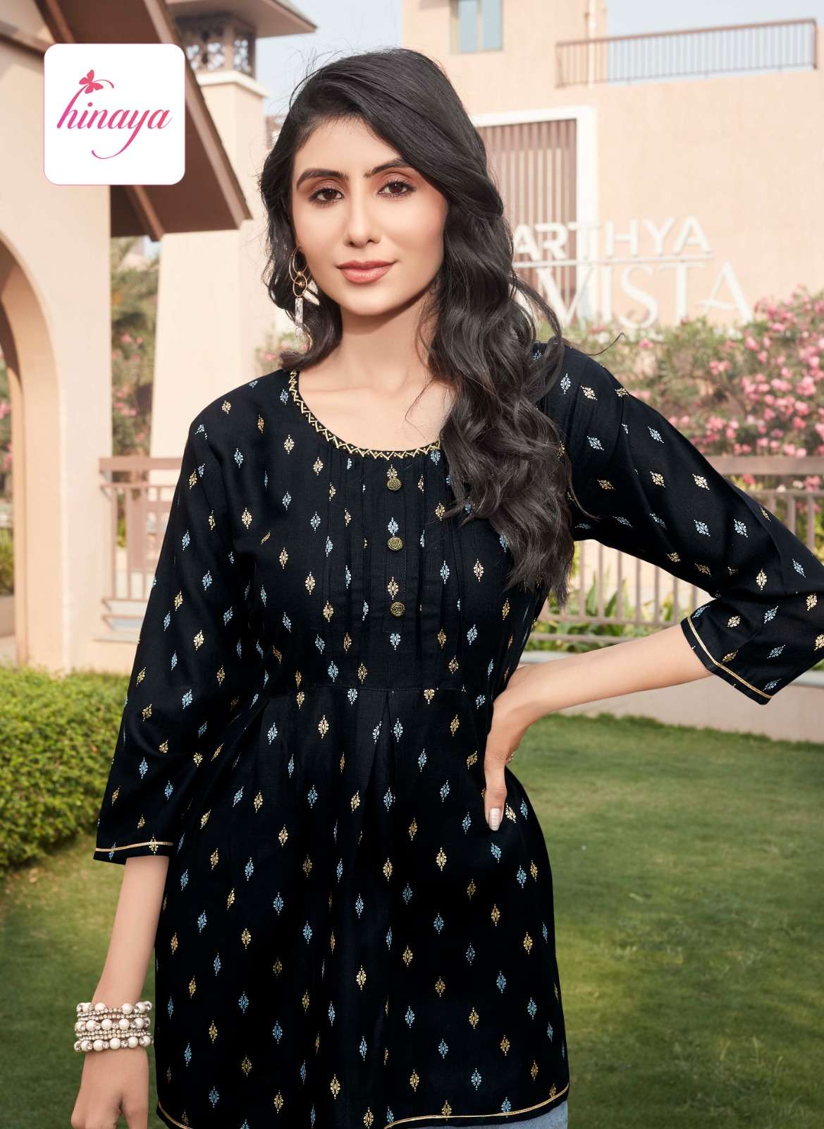 trendz vol-30 by hinaya fancy western rayon short tops catalogue design 2023