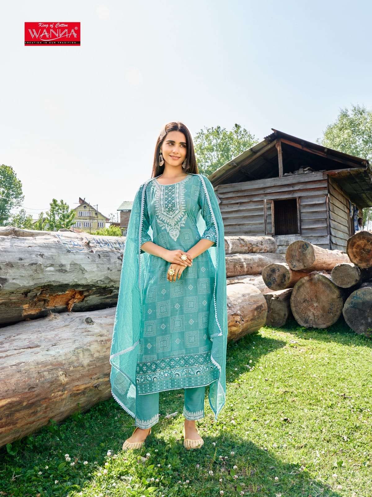 amara 5001 5003 series by wanna pure rayon print kurti with pant