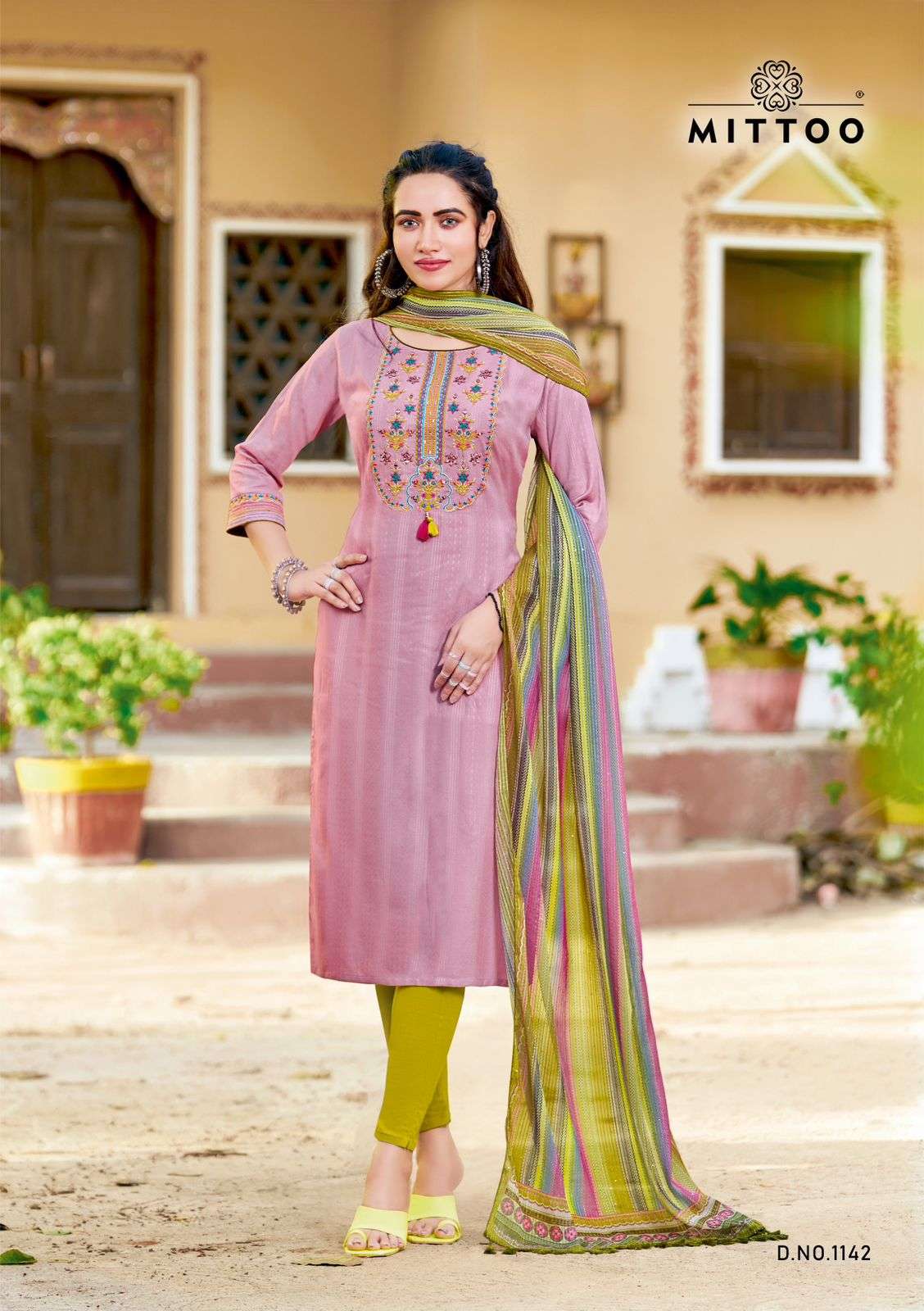 khwaish 1142 1147 series by mittoo trendy designer top bottom with dupatta catalogue collection 2023