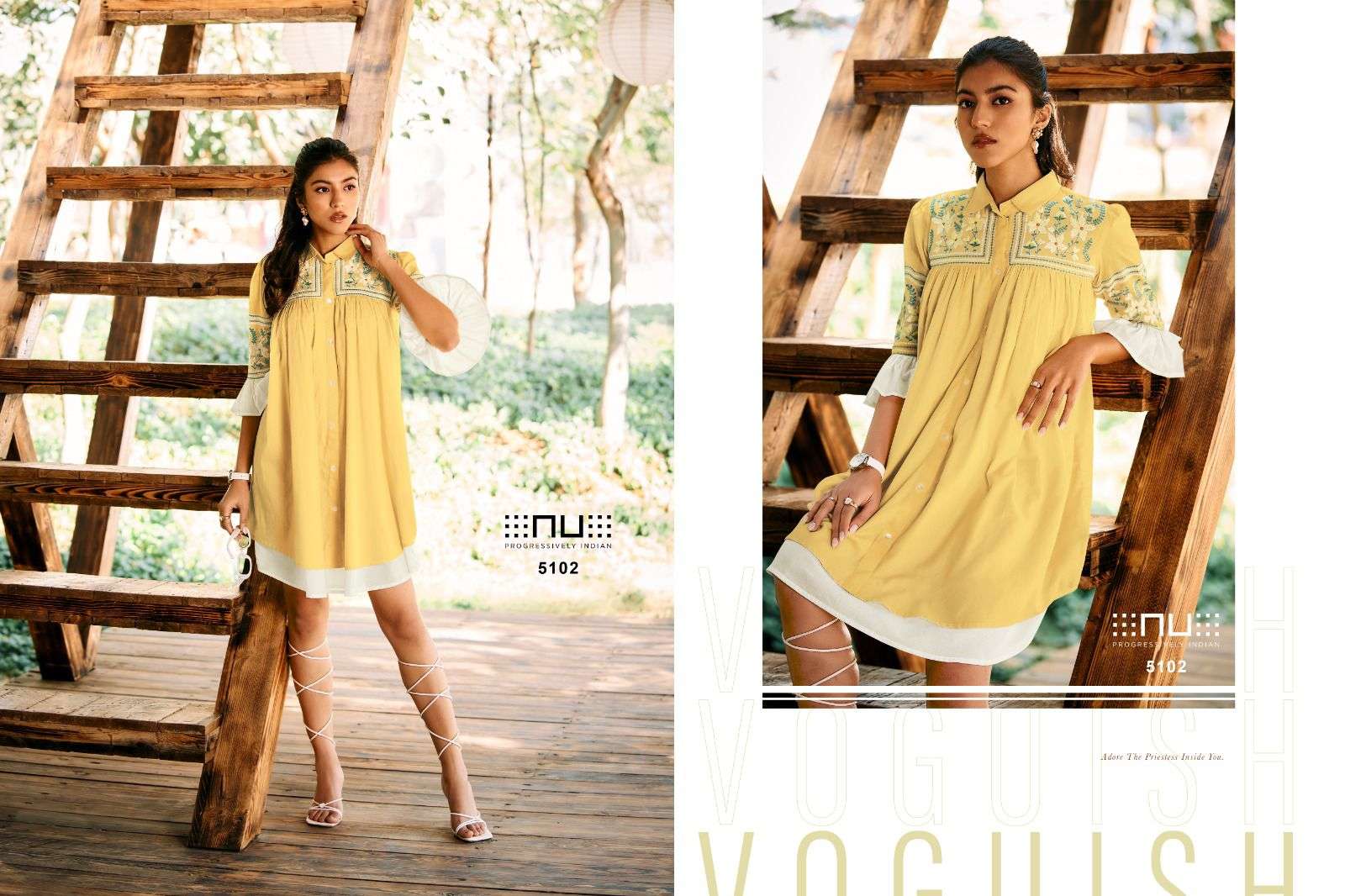 nu vol-51 5101-5106 series by nu fancy designer tunic catalogue wholesale price surat