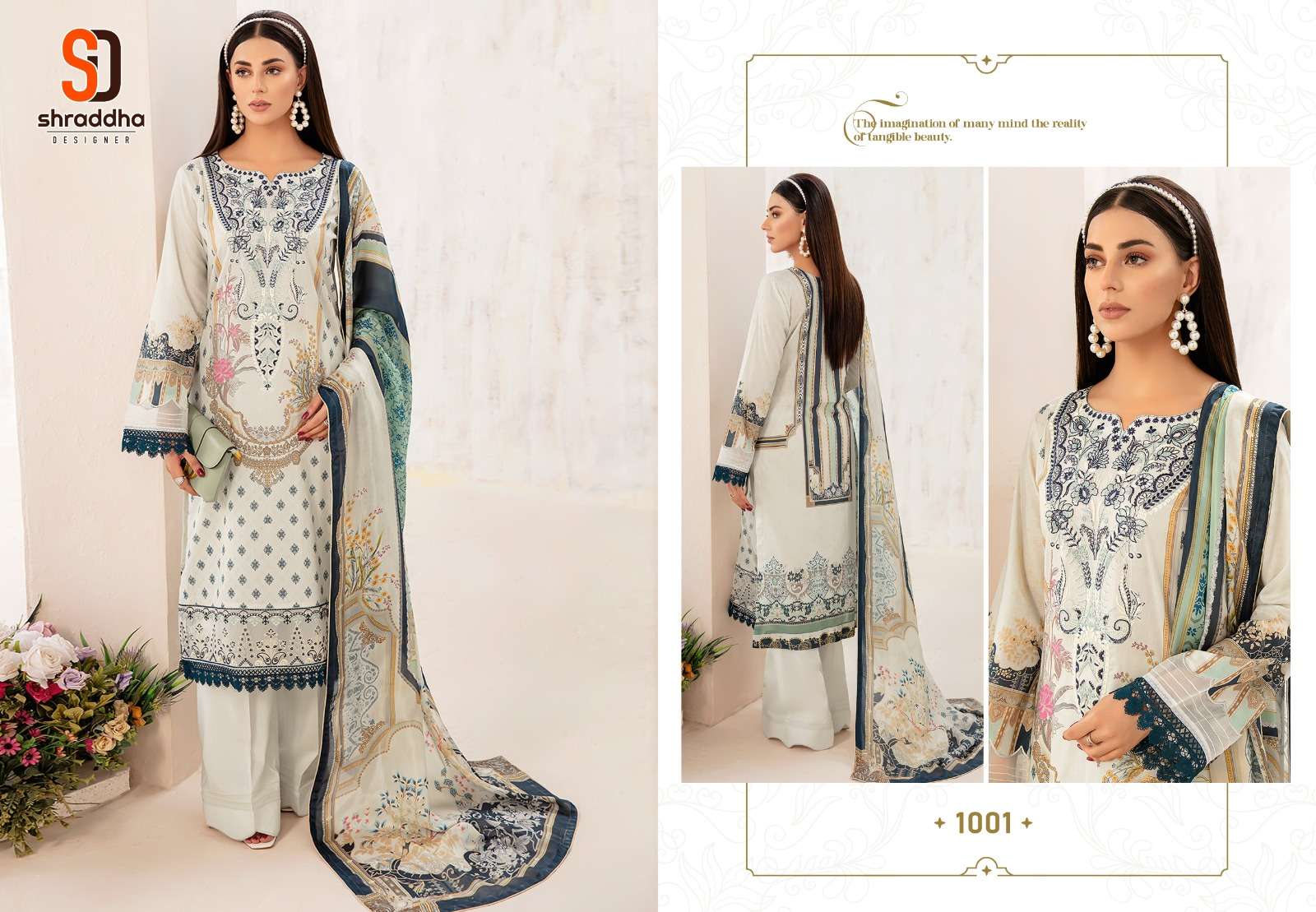 Sharaddha Designer Bliss Vol 1 Lawn Cotton With Embroidery Work Salwar