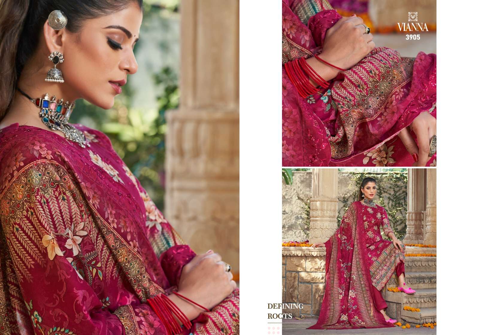 simran 3901-3906 series by vianna pure cotton designer salwar kameez catalogue wholesaler surat 