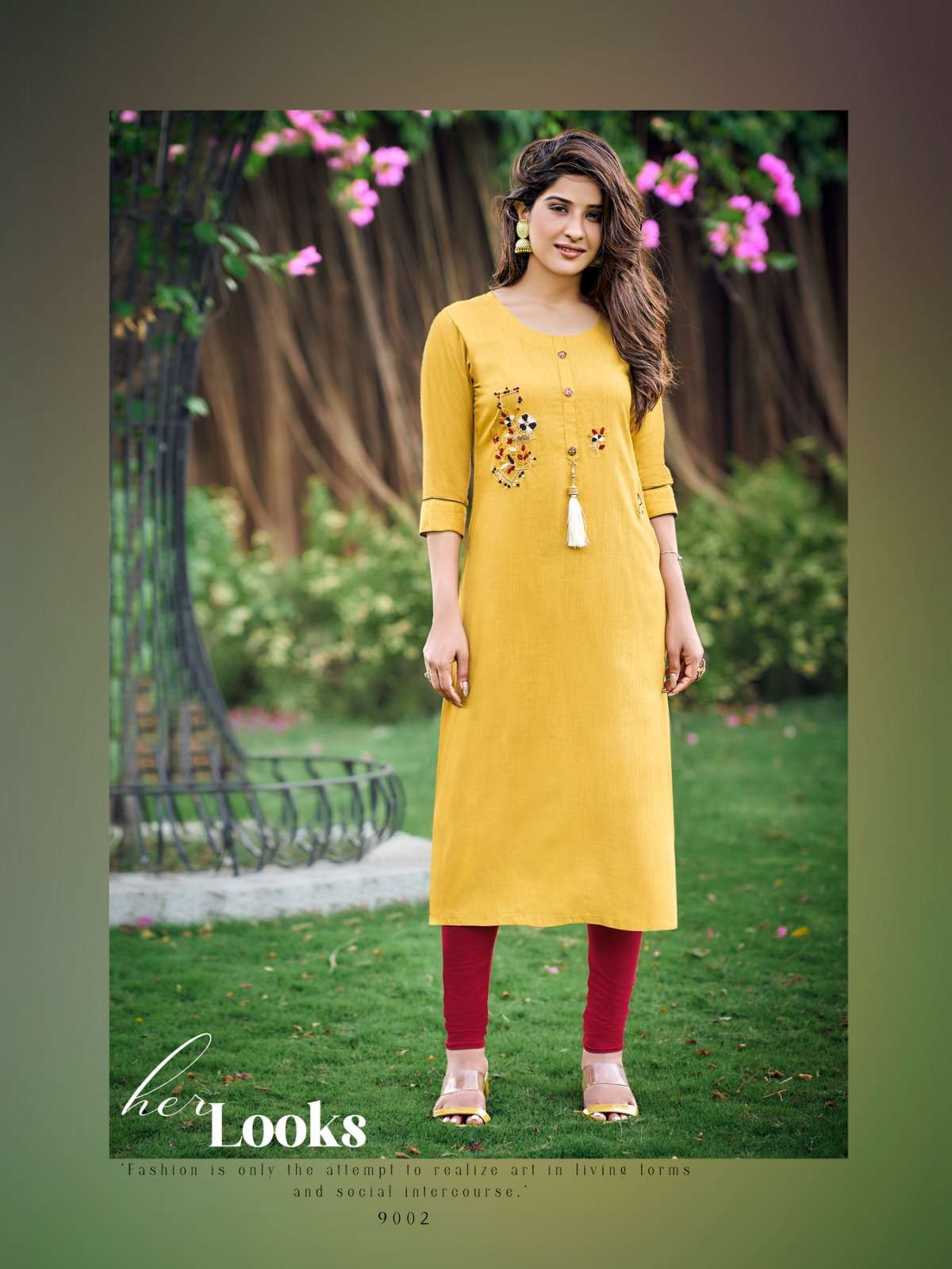 vastram vol 9 by parra studio rayon designer fancy look long kurtis design 2023