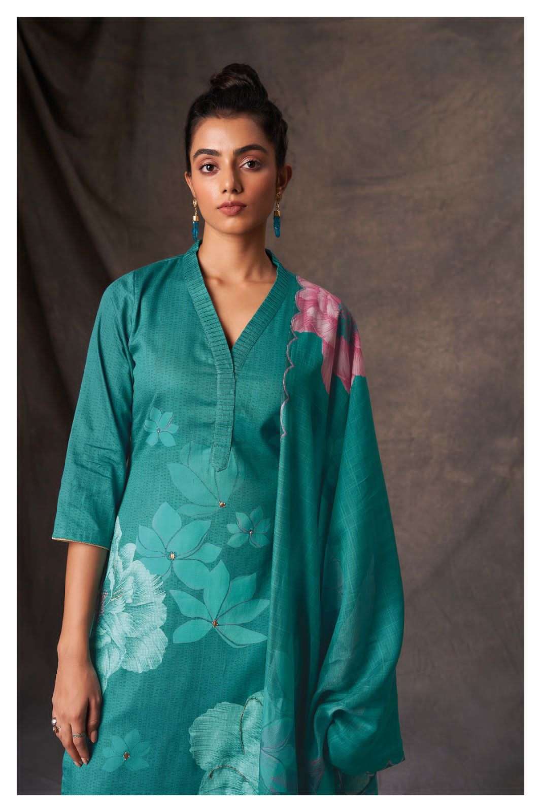 winnie 1831 series by ganga premium cotton silk top bottom with dupatta catalogue design 2023
