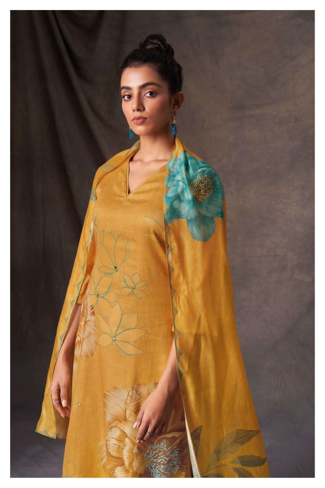 winnie 1831 series by ganga premium cotton silk top bottom with dupatta catalogue design 2023