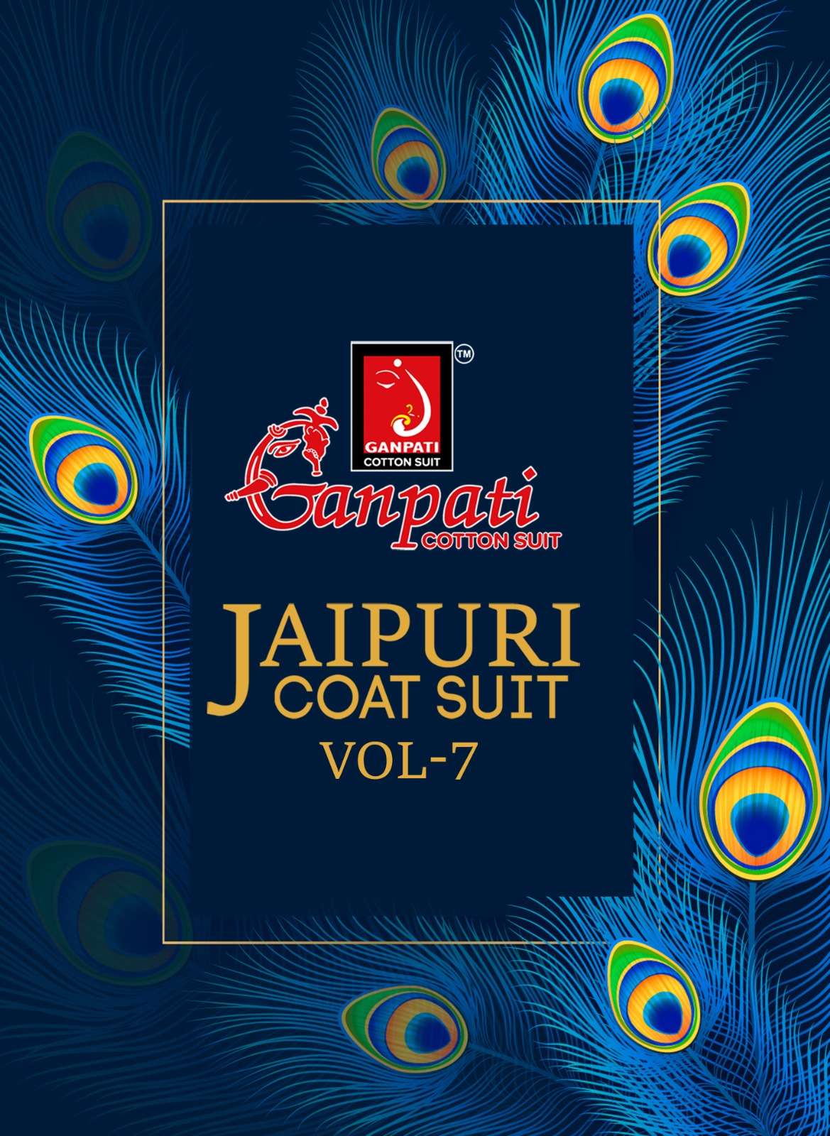 jaipuri coat suit vol 3 ganpati 701-715 series jaipuri cotton cord set for special occasion set wholesaler