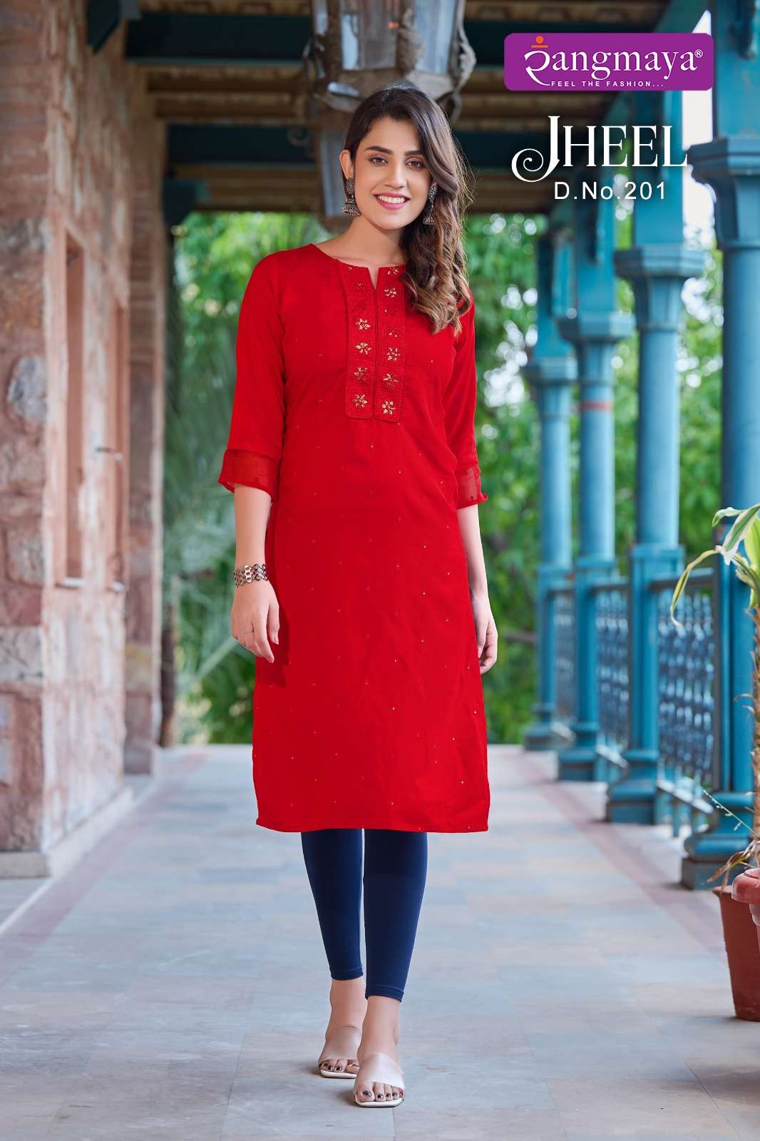 Buy SWARA Creations : Printed Kurti with Half Collar and Buttons in Neck  Multicolour at Amazon.in