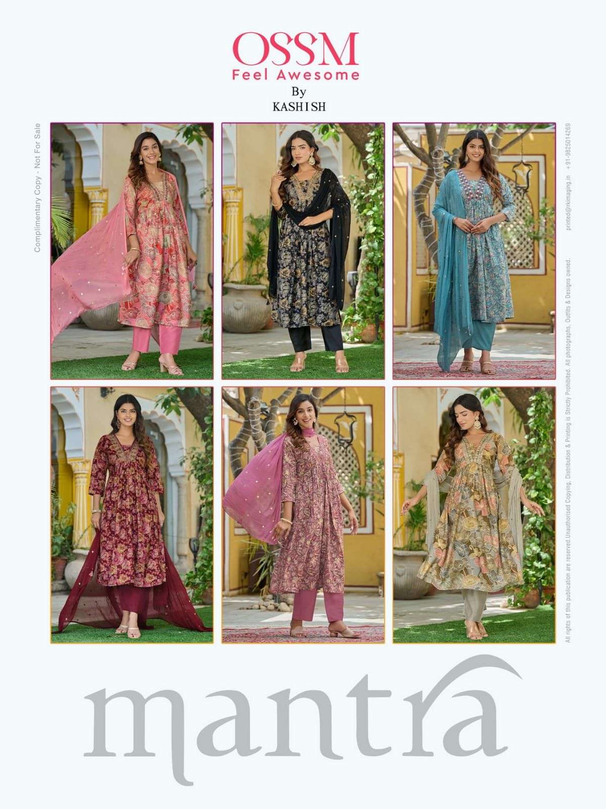 mantra ossm 101-106 series latest designer fancy kurti set wholesaler surat  gujarat