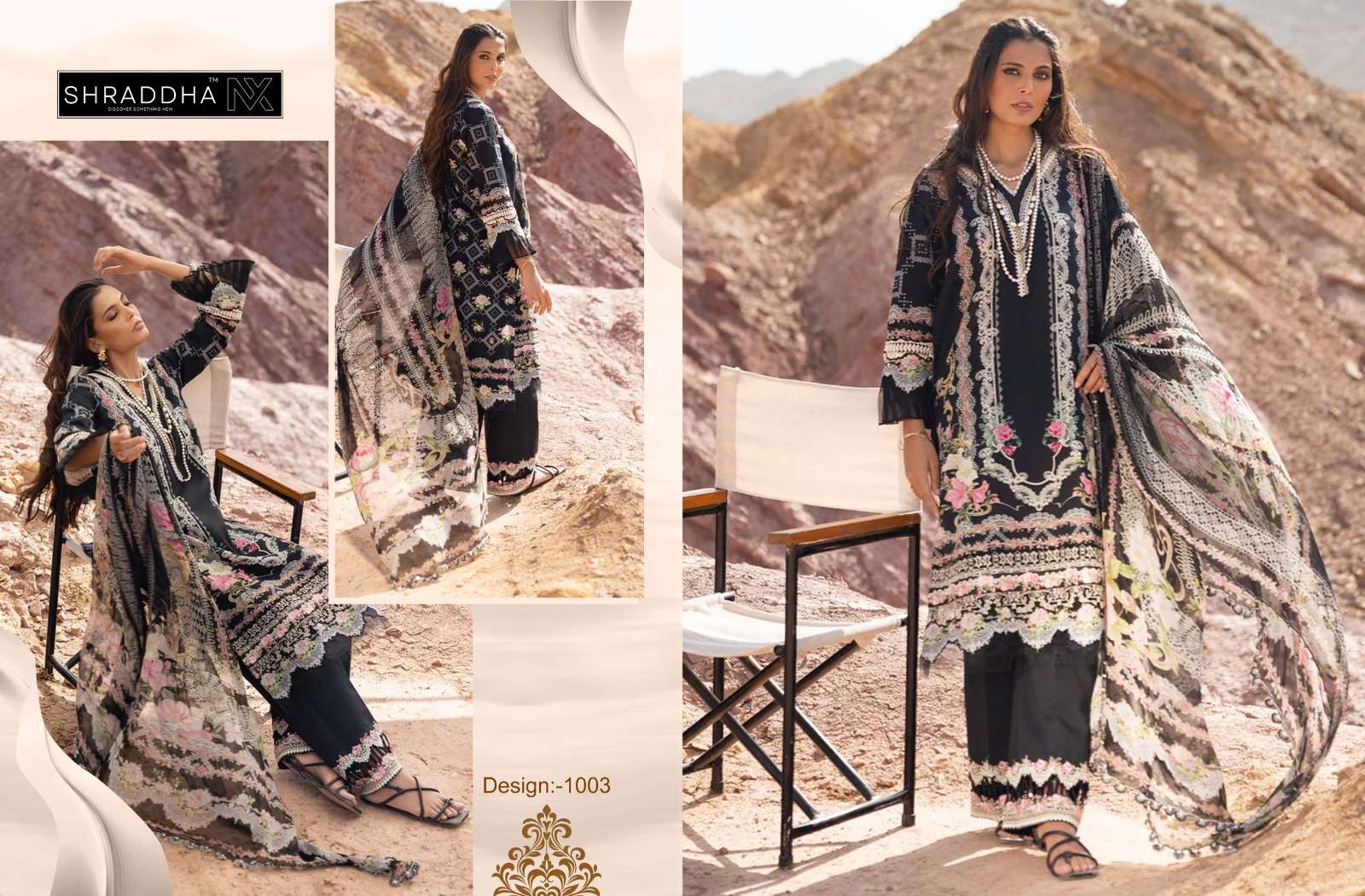 shraddha queen court vol 1 nx  1001-1004 series lawn cotton salwar suits catalogue online dealer best price india 