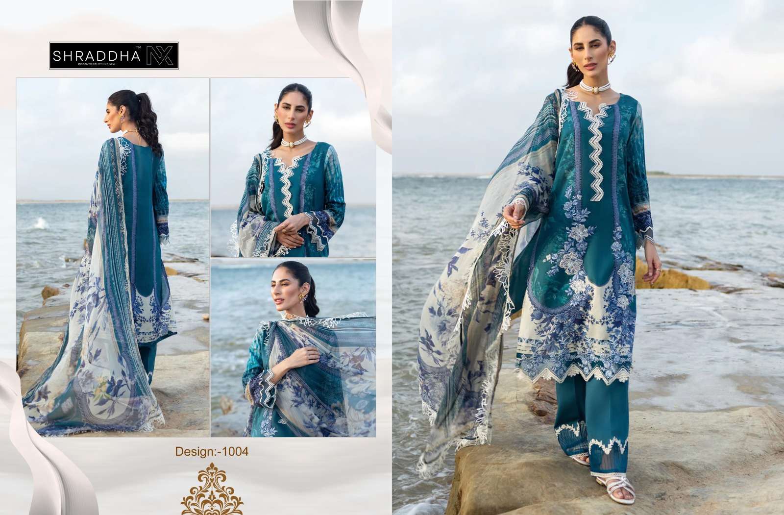 shraddha queen court vol 1 nx  1001-1004 series lawn cotton salwar suits catalogue online dealer best price india 