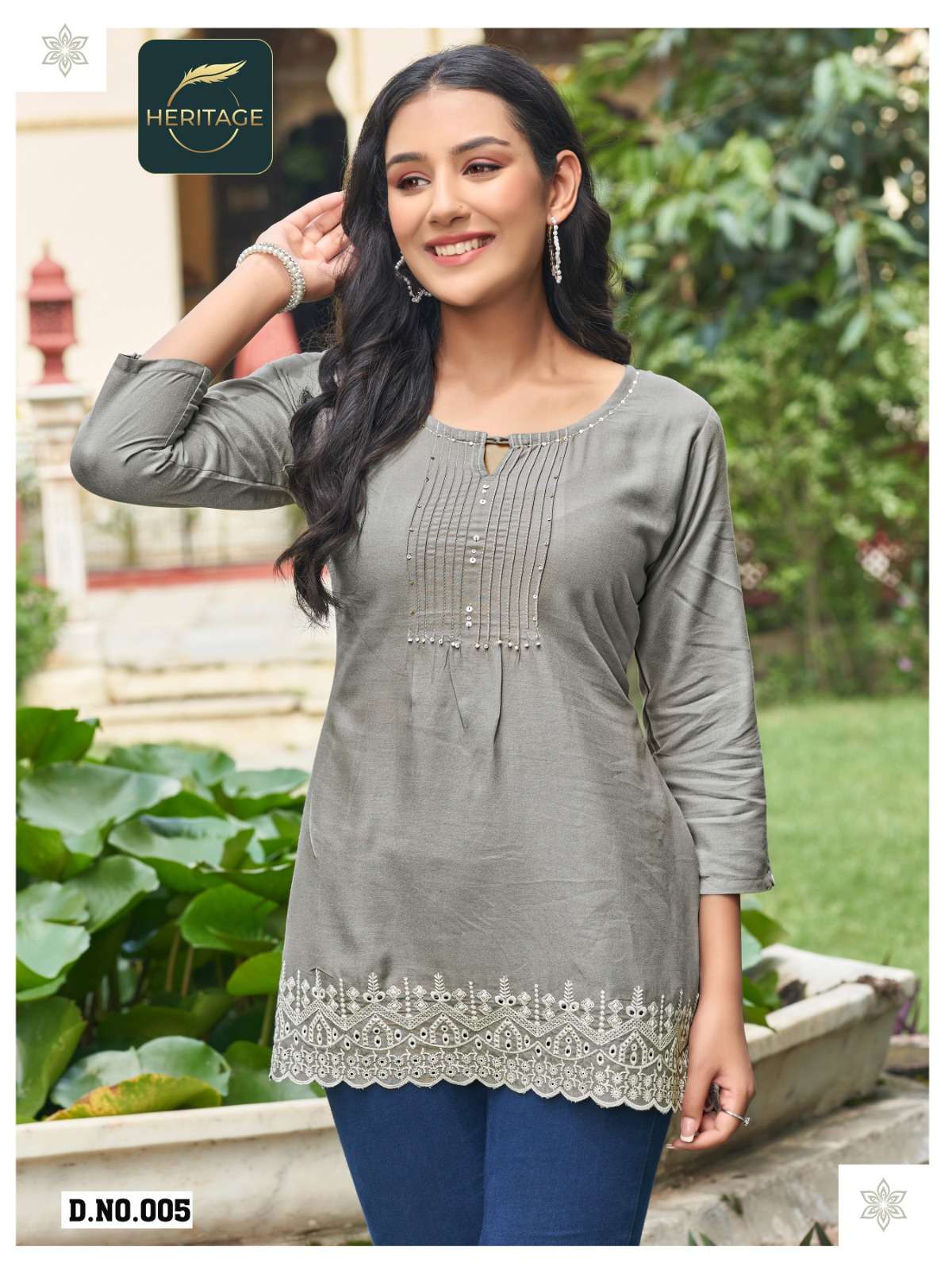 cherry heritage collection latest designer fancy short kurti wholesaler surat gujarat