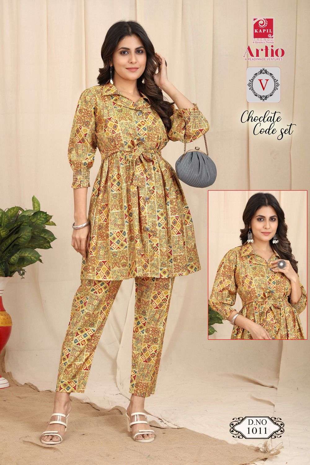 choklet kapil trendz 1001-1013 series latest designer fancy cord set wholesaler surat gujarat