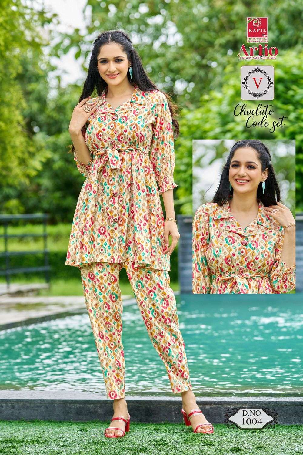 choklet kapil trendz 1001-1013 series latest designer fancy cord set wholesaler surat gujarat