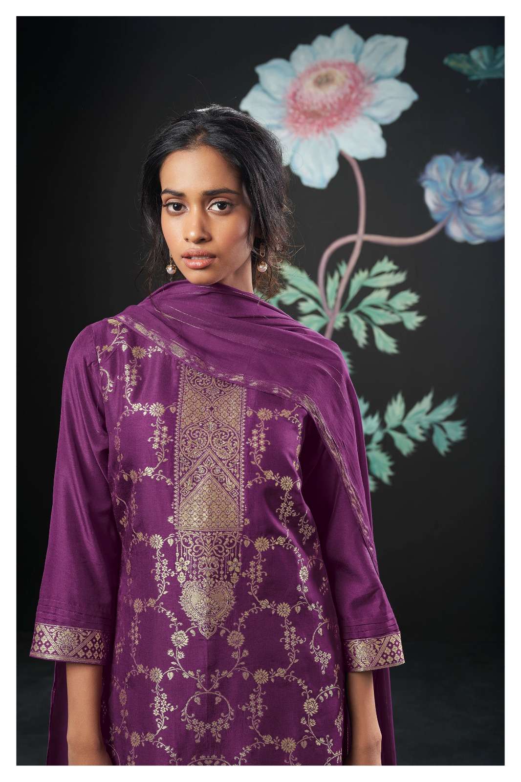 ganga mael 1972 exclusive party wear viscose jaquard hand work suits online rate surat