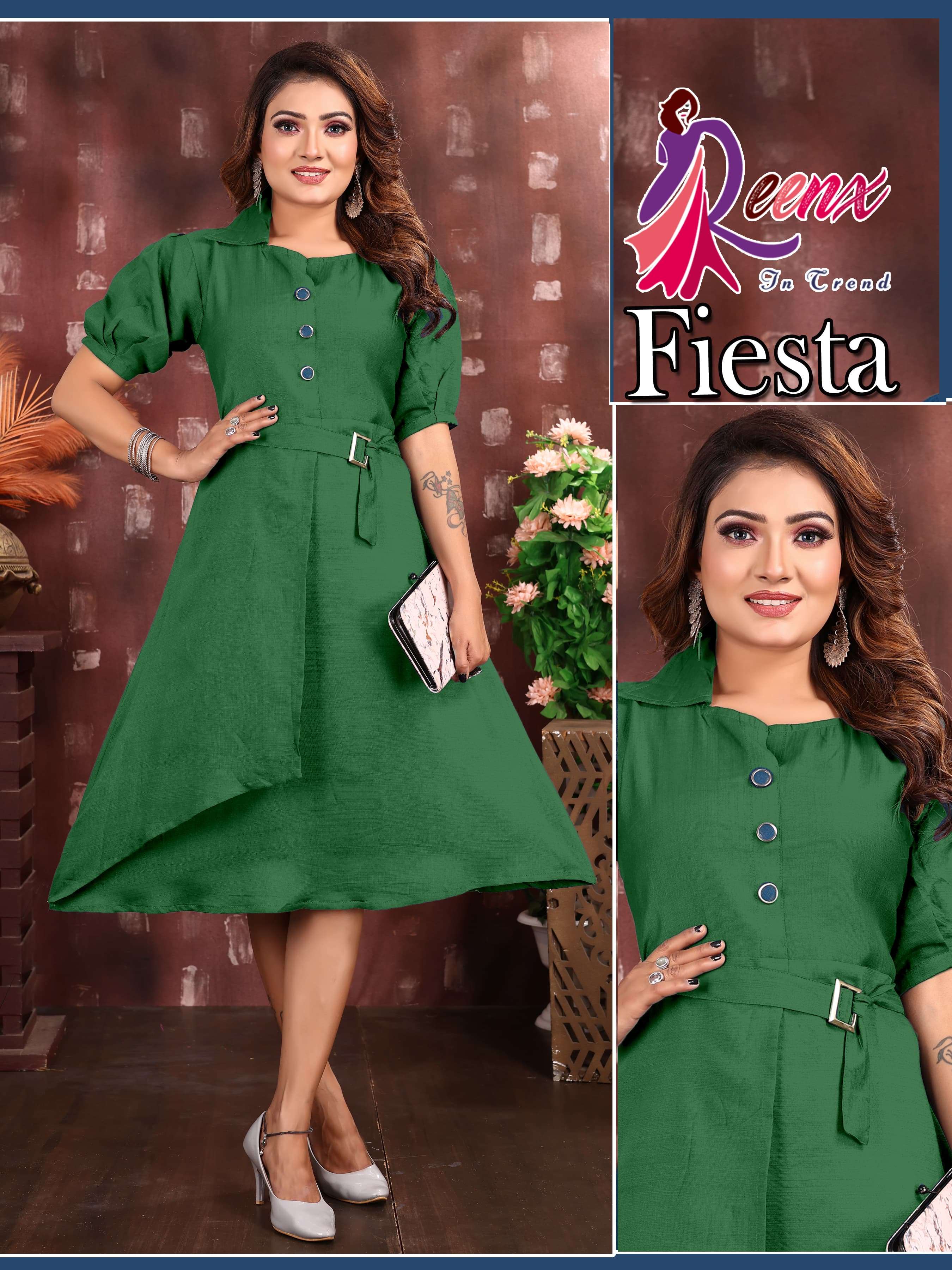 reenx fiesta designer western style fancy bombay kurti catalogue wholesale best price surat 