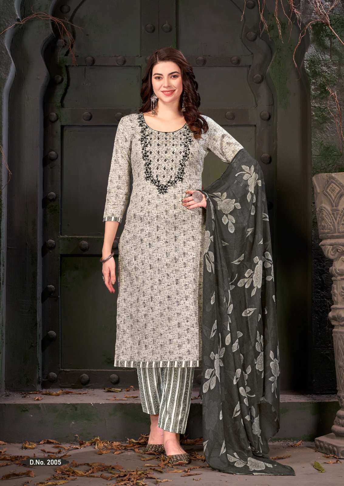 heritage collection vol-12 by heritage 2001-2012 series designer fancy embroidered kurti set at wholesale price surat gujarat