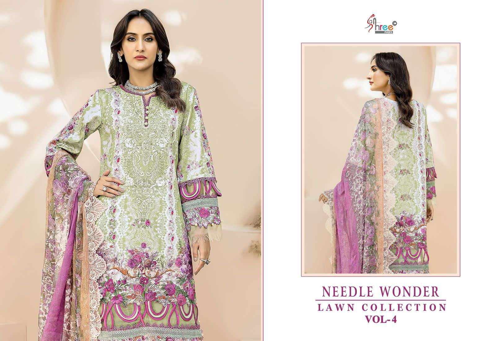 needle wonder lawn collecrion vol-4 shree fabs 3384-3389 series