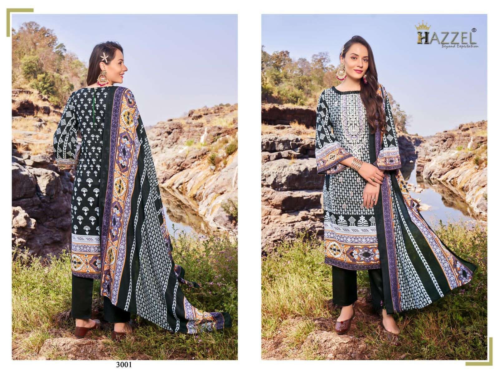 hazzel by bin saeed vol 3 designer pure lawn cotton salwar kameez summer special catalogue dealer surat 
