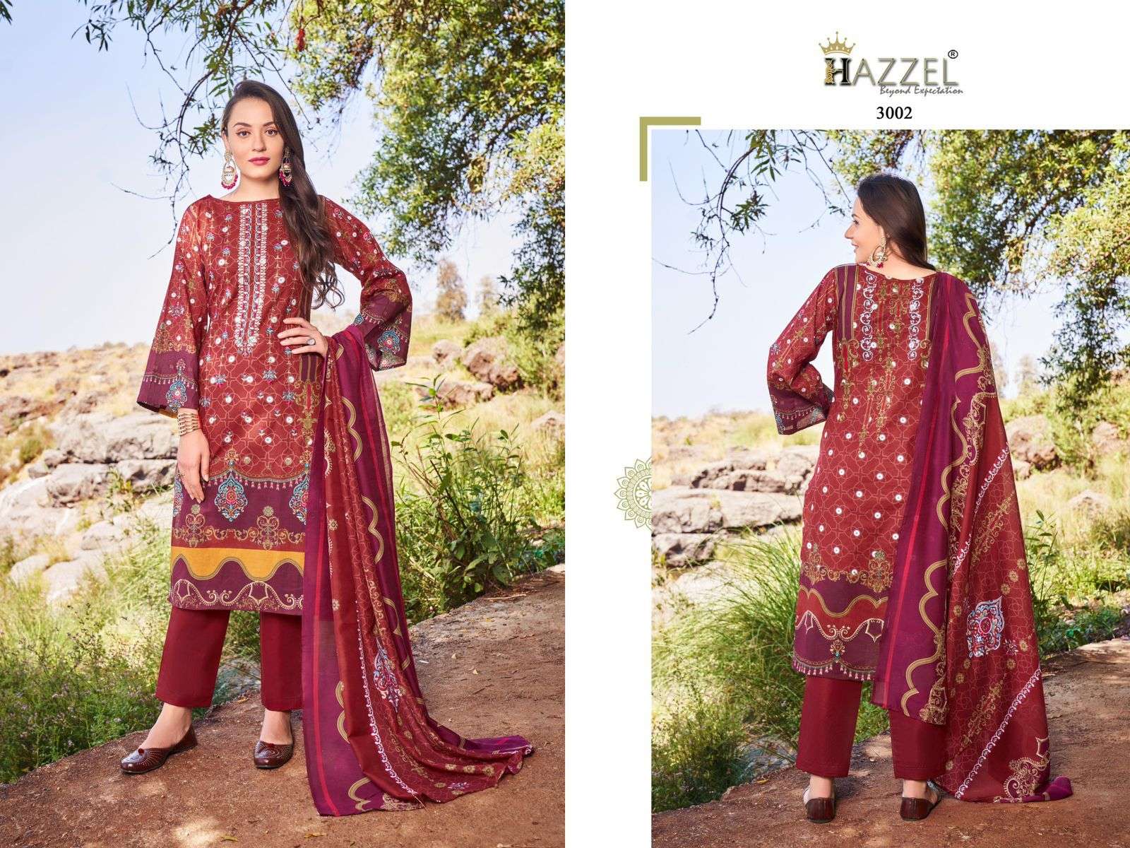 hazzel by bin saeed vol 3 designer pure lawn cotton salwar kameez summer special catalogue dealer surat 