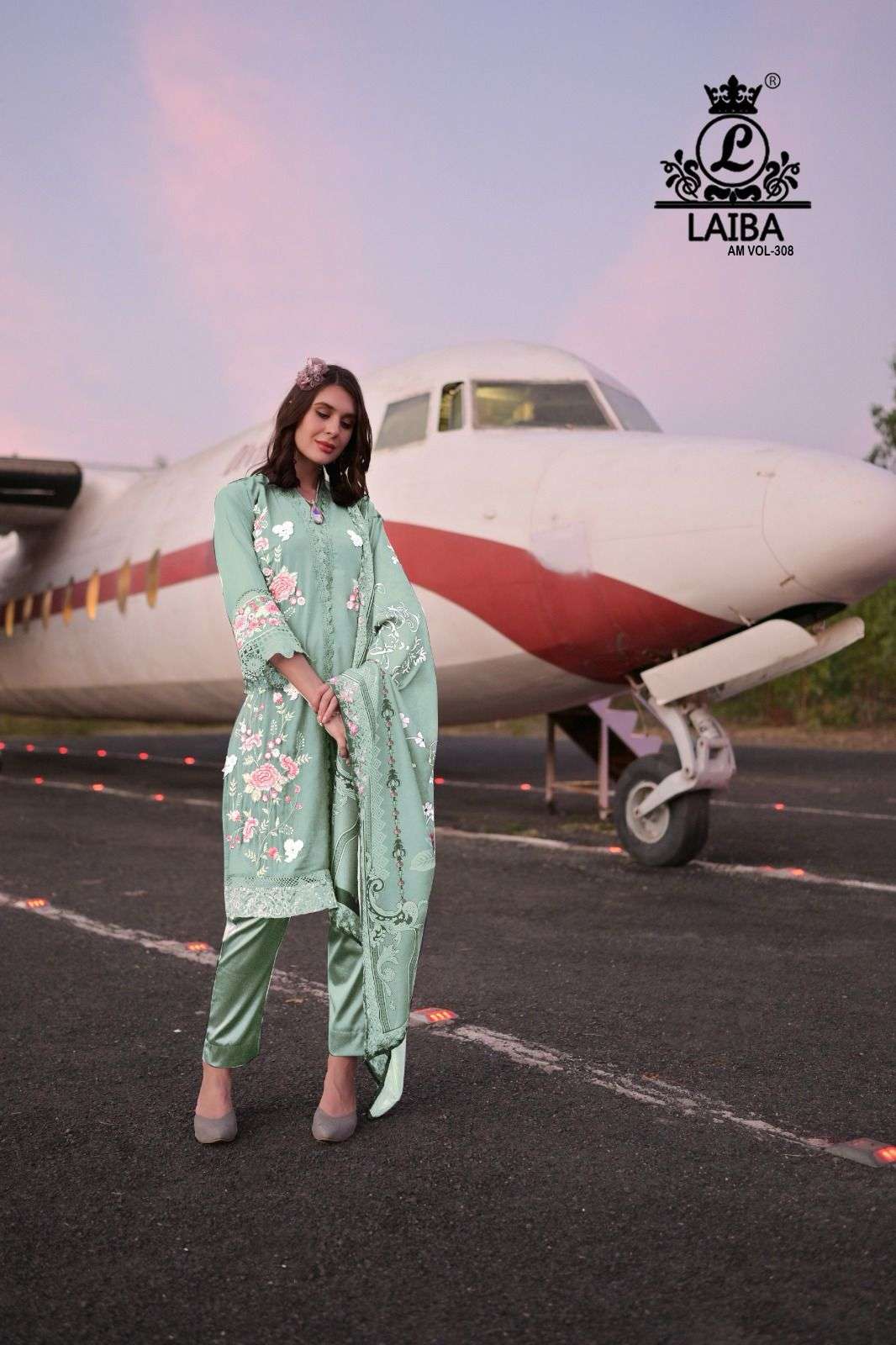 Buy Peach Cotton Printed Readymade Salwar Suits Online : Canada -