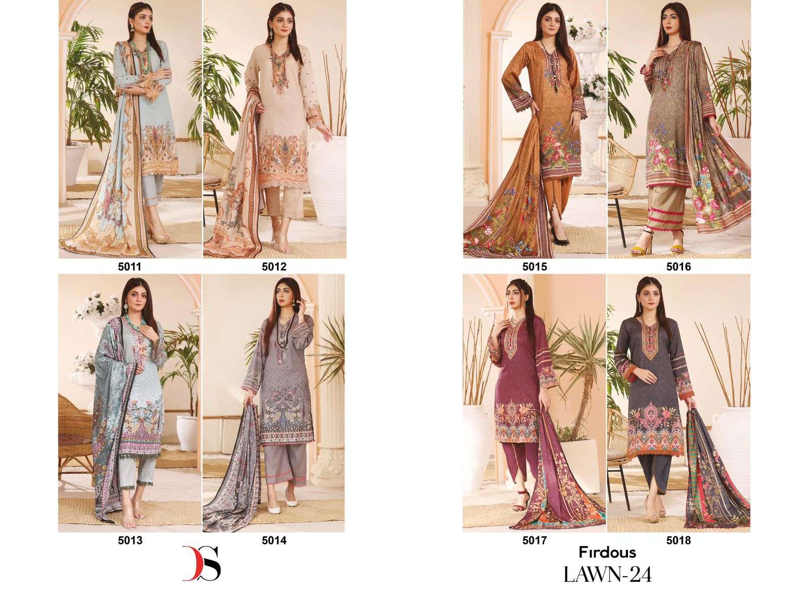 firdous lawn vol-24 5011-5018 series by deepsy suits fancy designer pakistani suits catalogue online wholesale surat