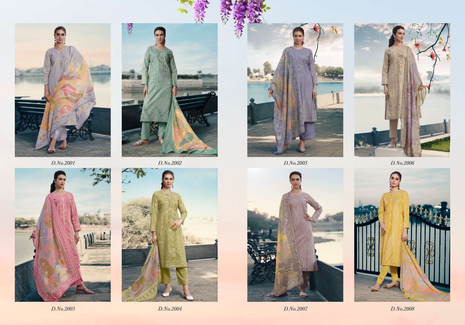noor ul ain by prm trendz 2001-2008 series exclusive designer salwar kameez catalogue manufacturer surat gujrat
