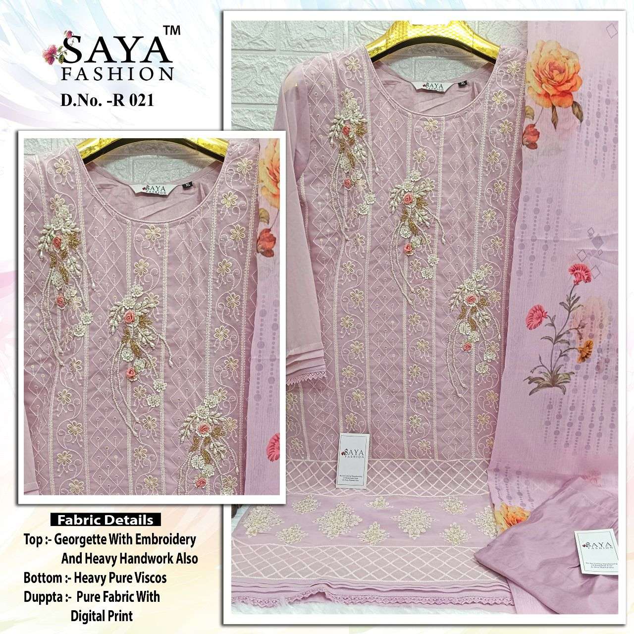 saya fashion r-021 colours readymade designer suits catalogue wholesale surat gujrat