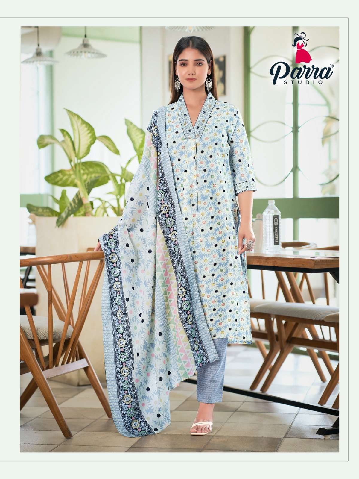 cotton house by parra studio 1001-1006 series pure cotton designer kurtis catalogue manufacturer surat gujarat 