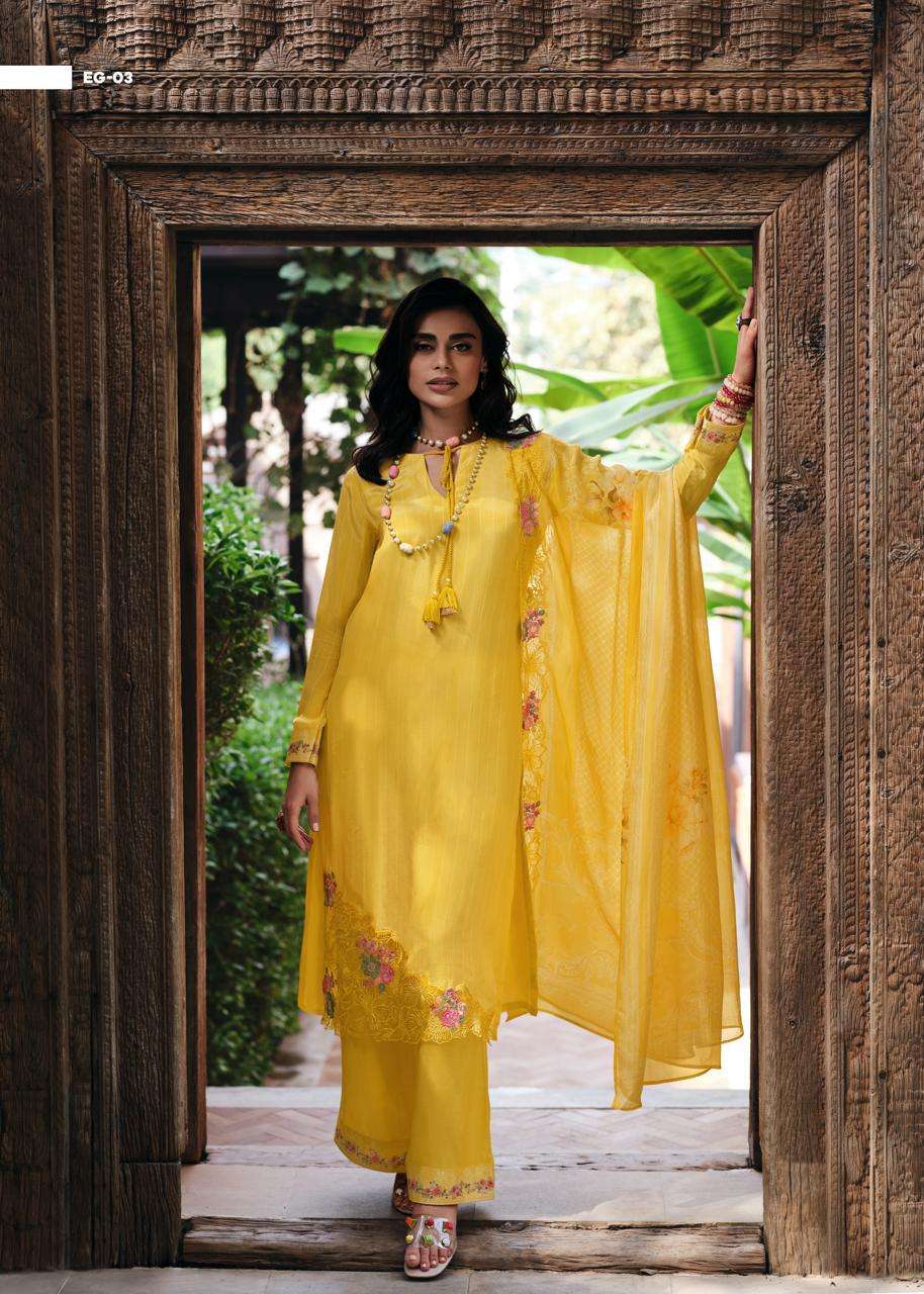 eleganza by varsha fashion digital print with embroidered work dress material catalogue wholesale price surat gujarat